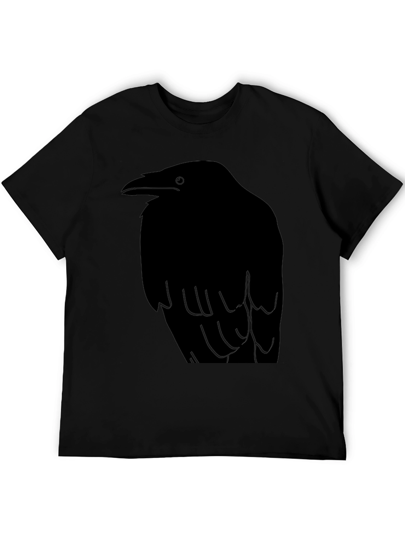 Raven Graphic Print Black T-Shirt