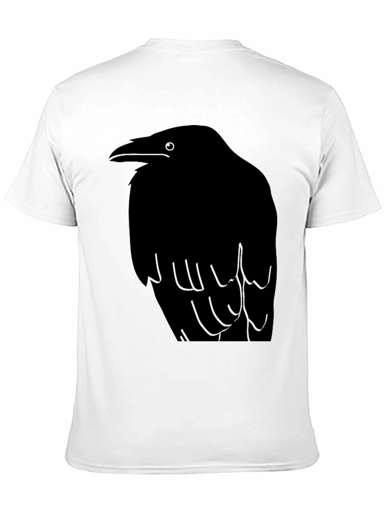 Raven Graphic Print Black T-Shirt