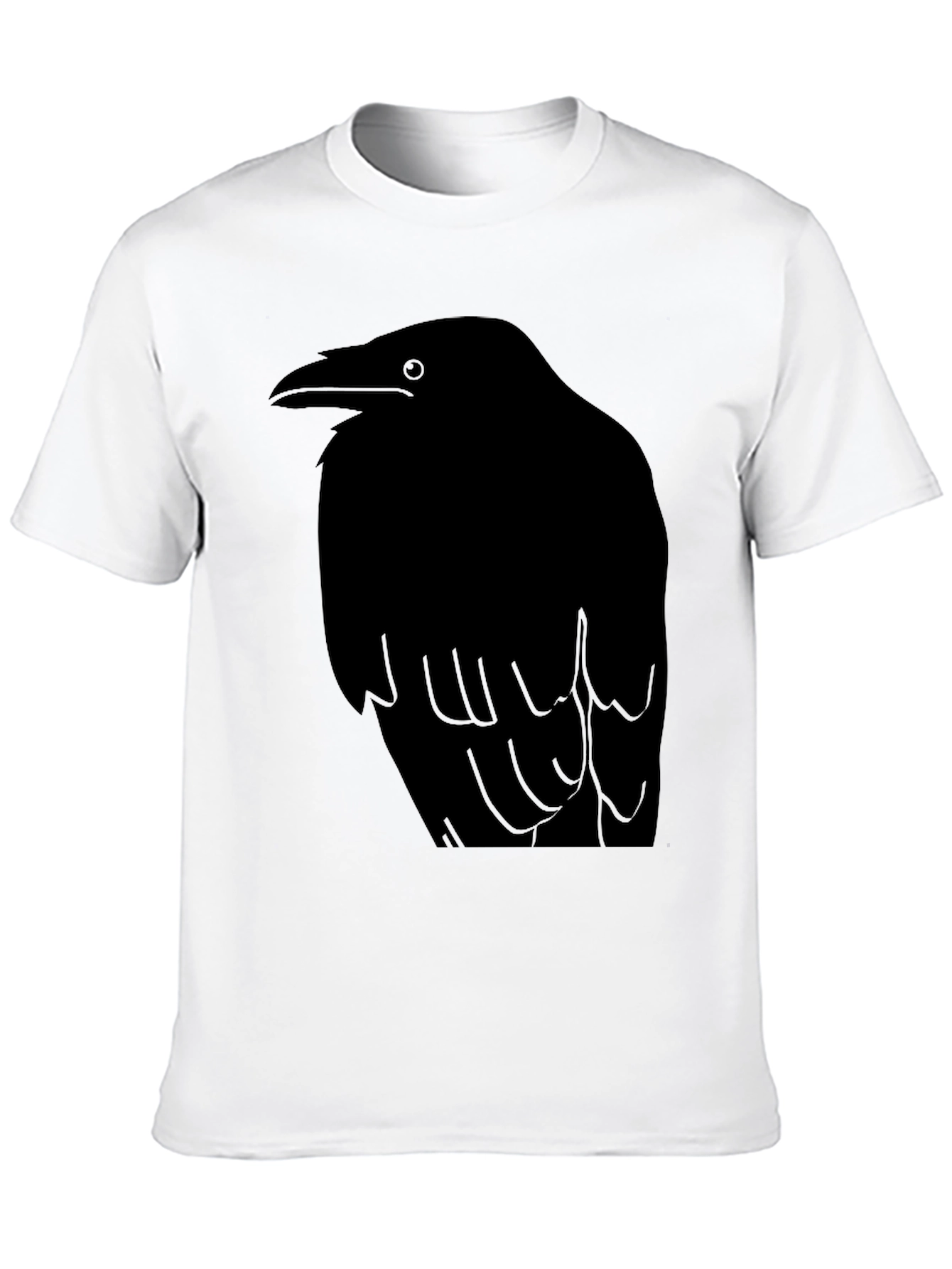 Raven Graphic Print Black T-Shirt