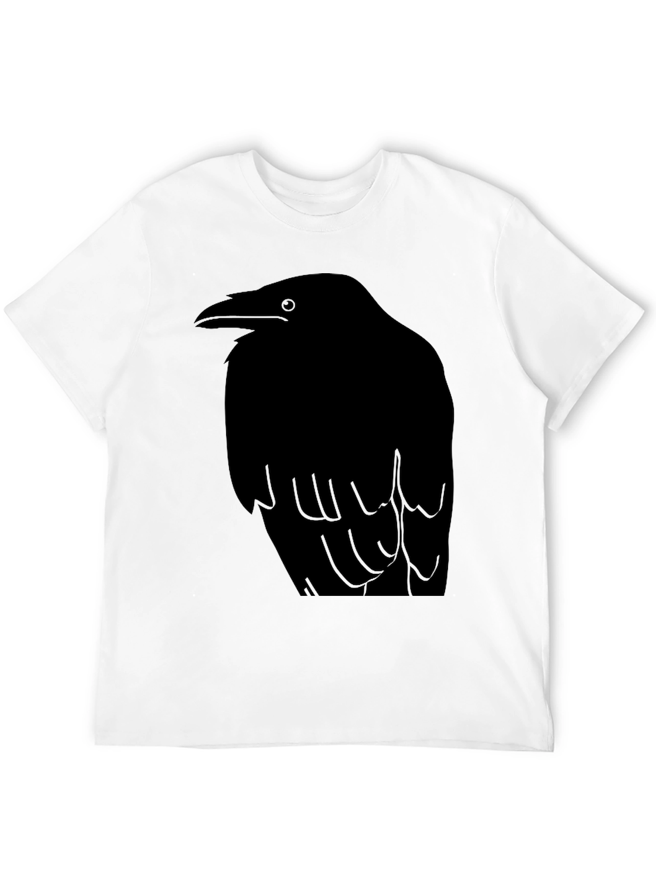 Raven Graphic Print Black T-Shirt