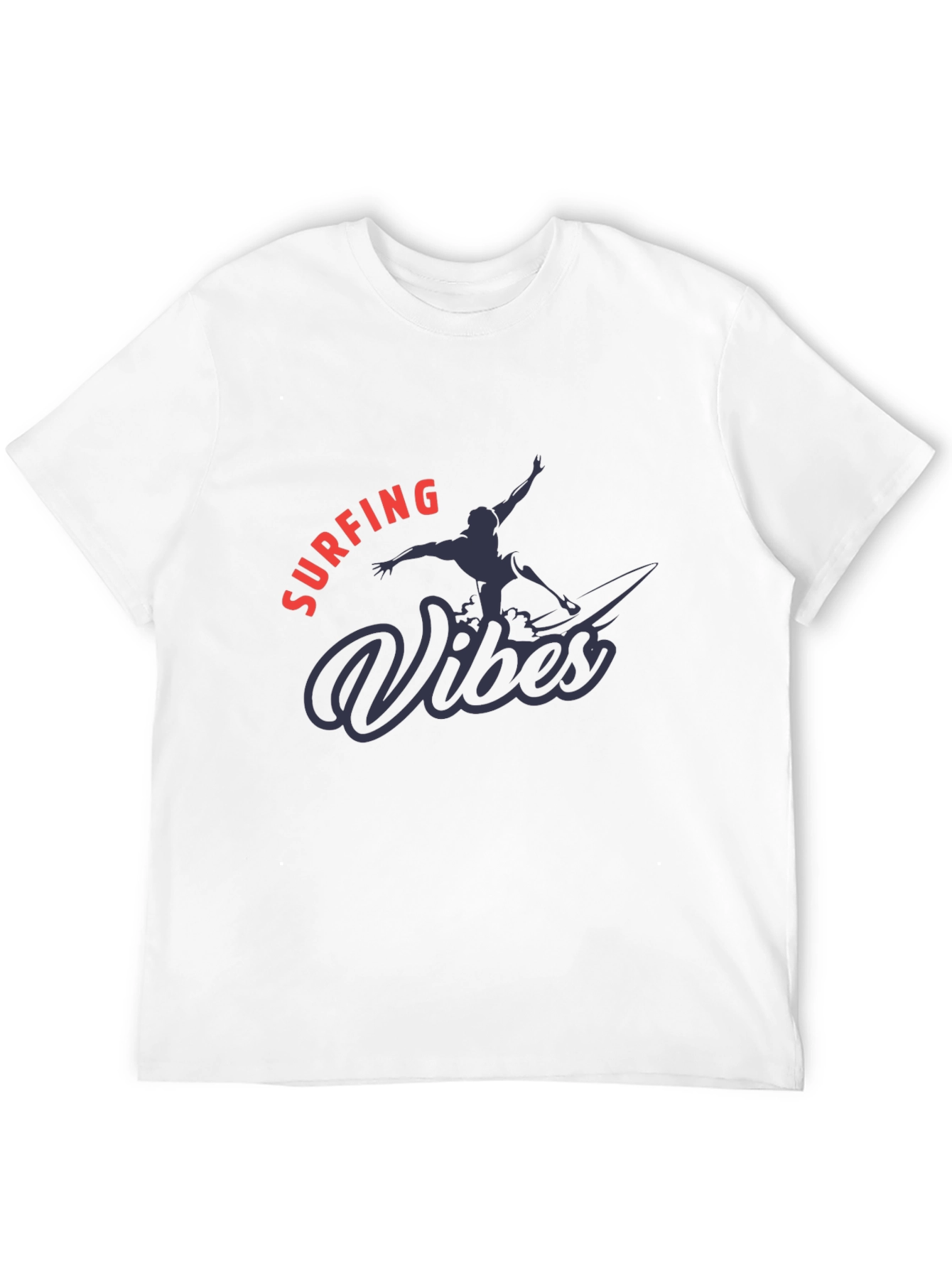 Surfing Vibes Graphic Tee - Black