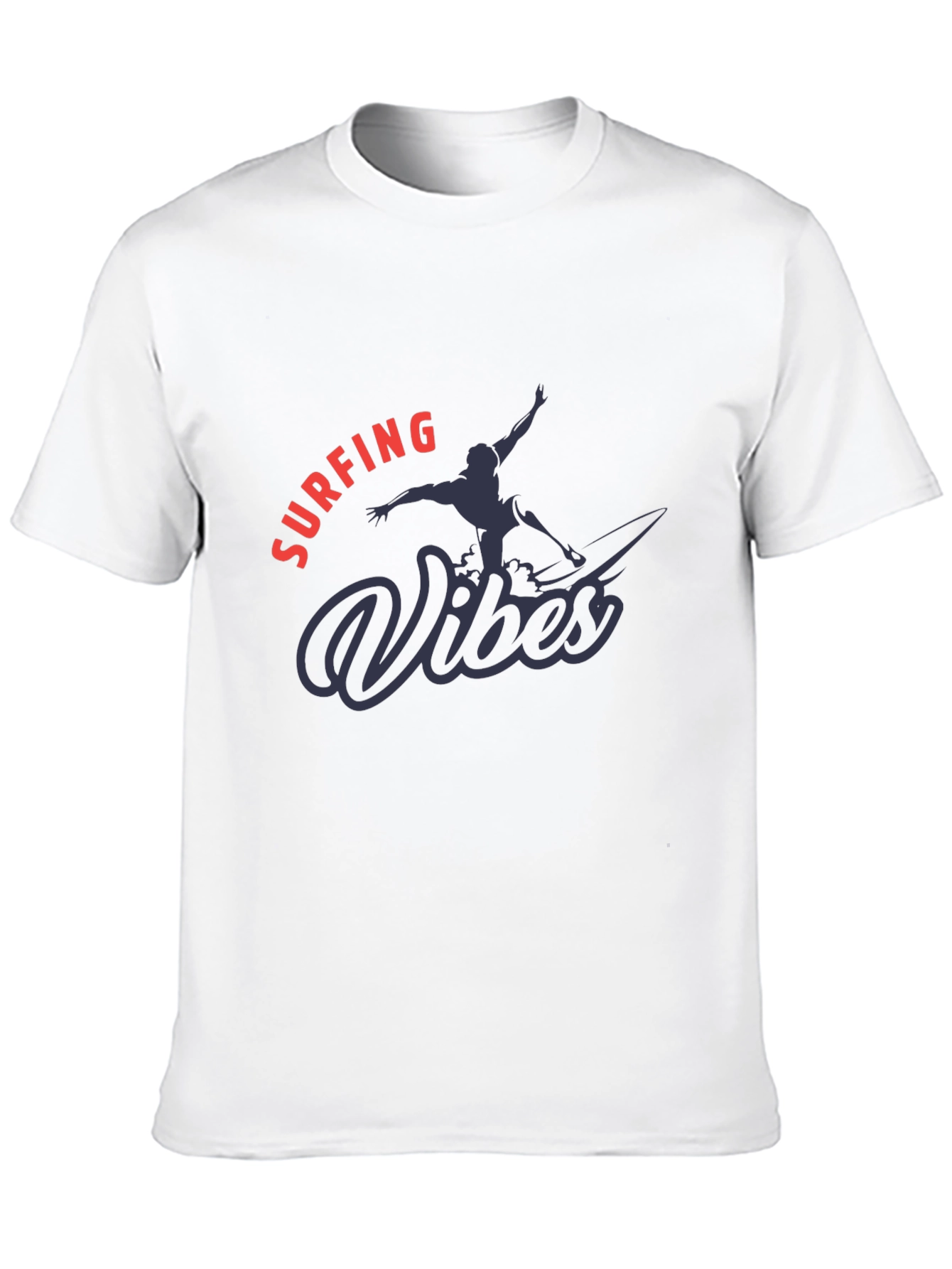 Surfing Vibes Graphic Tee - Black