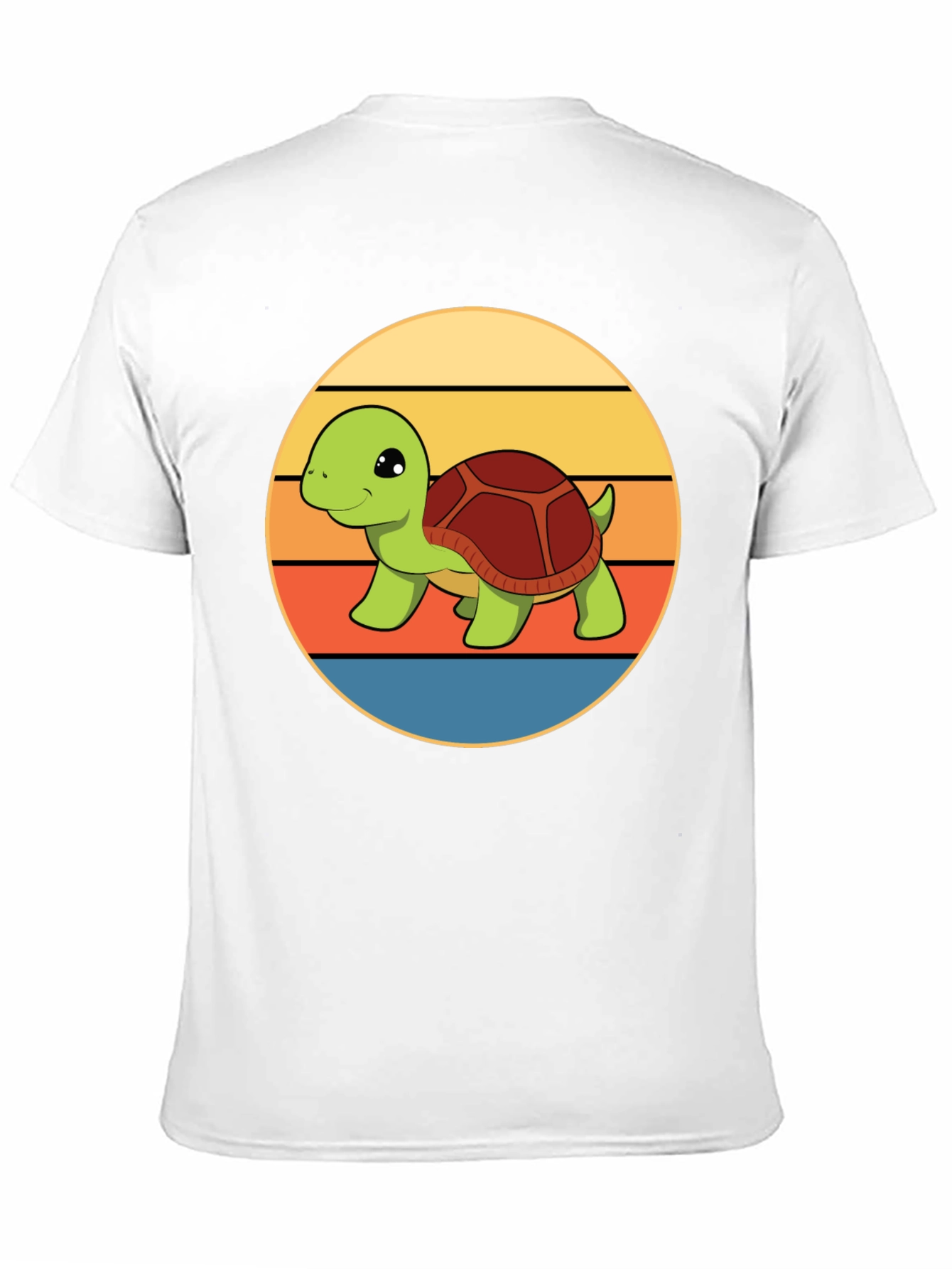 Cute Turtle Retro Sunset T-Shirt