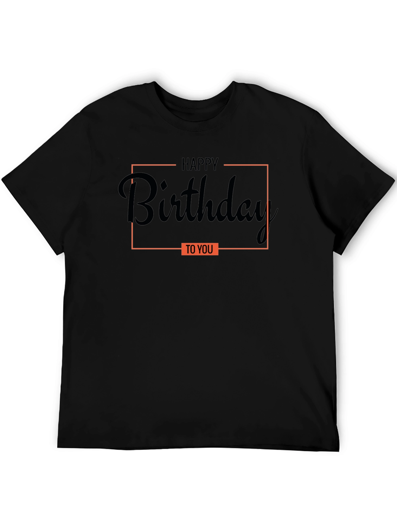 Happy Birthday Graphic Tee - Black