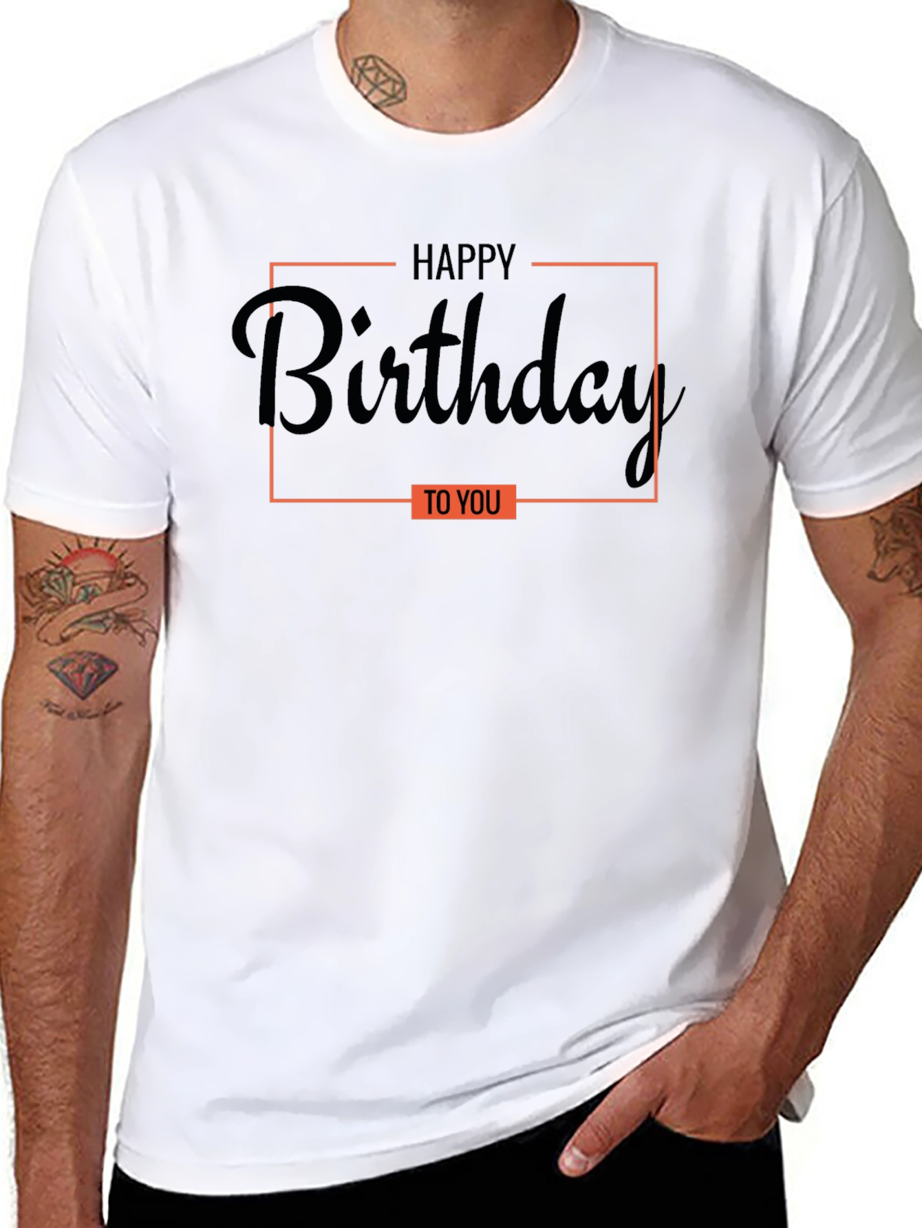 Happy Birthday Graphic Tee - Black