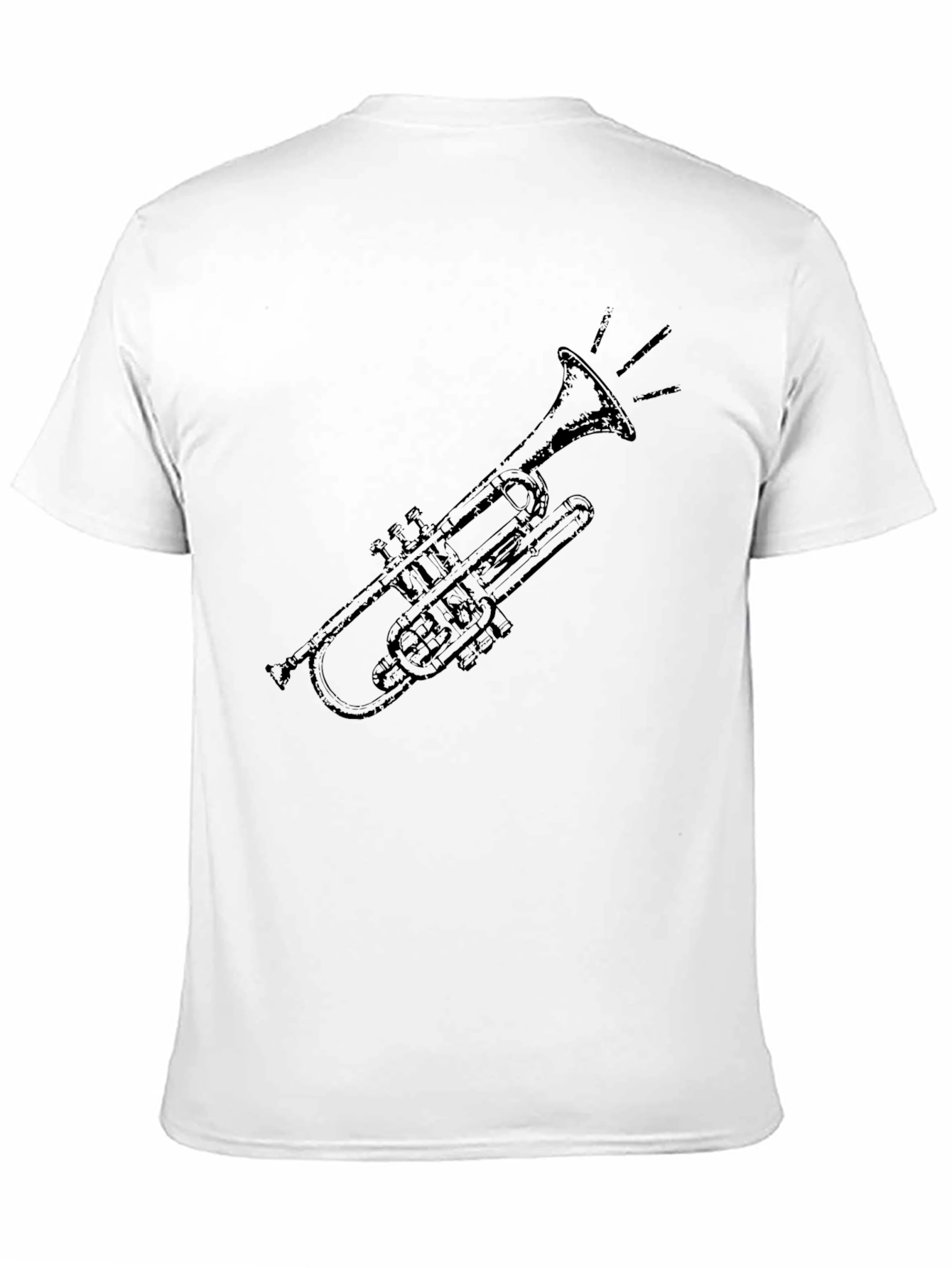 Trumpet Graphic Tee - Musicians Black T-Shirt
