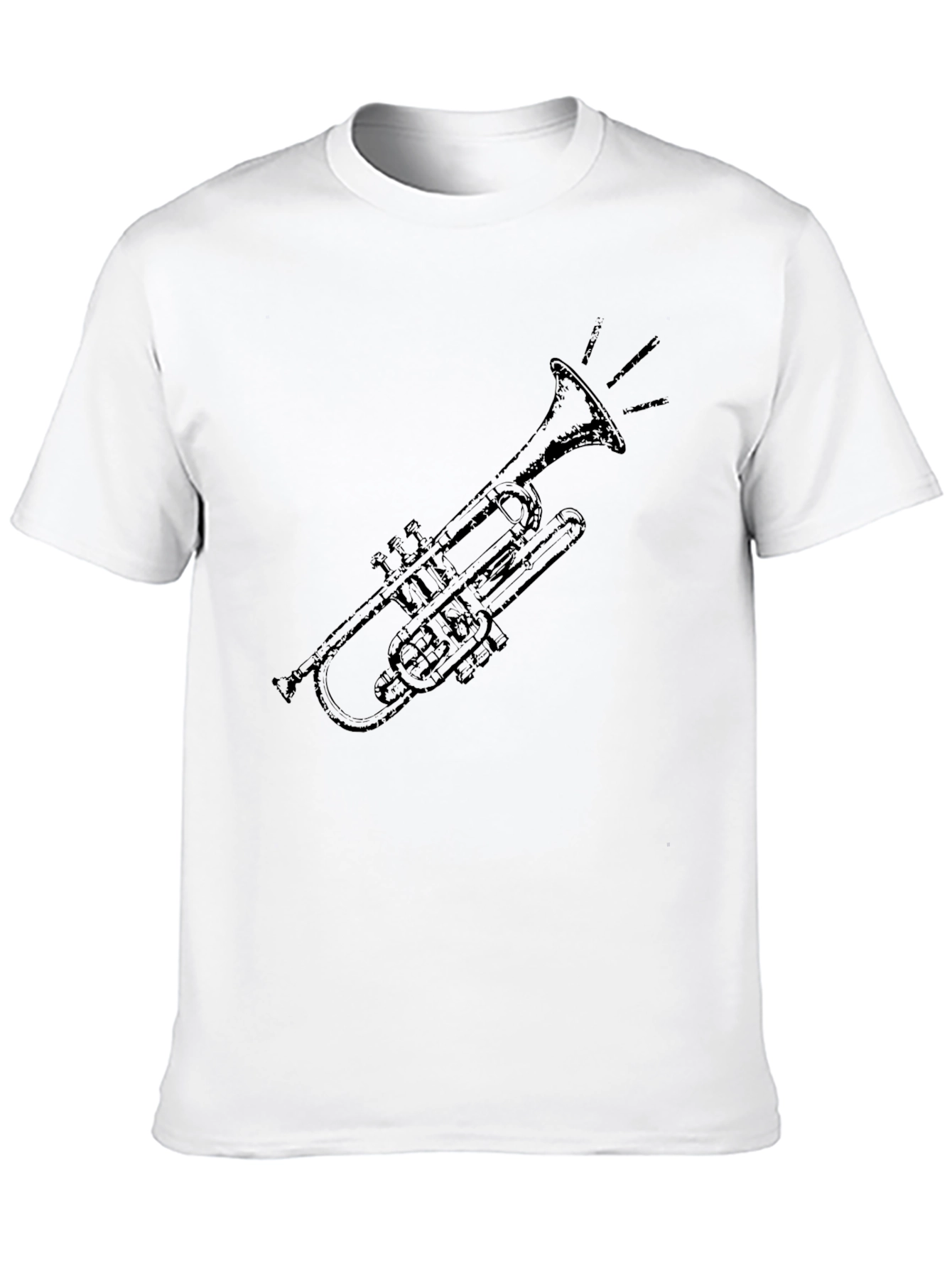 Trumpet Graphic Tee - Musicians Black T-Shirt