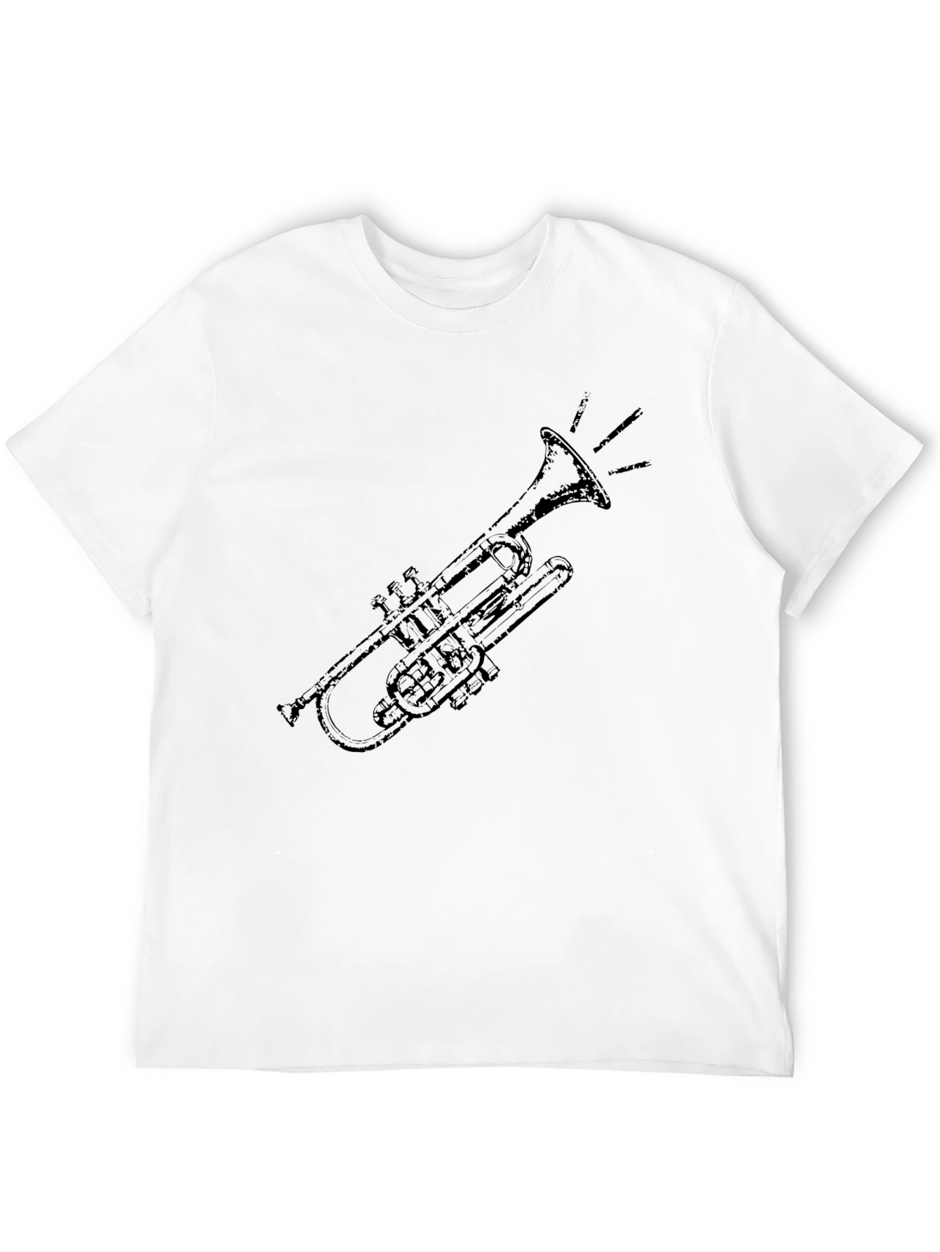 Trumpet Graphic Tee - Musicians Black T-Shirt