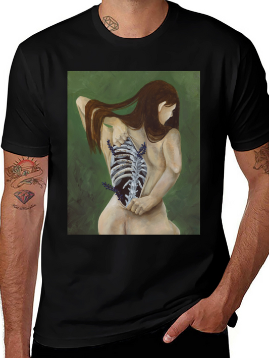 Surreal Ribcage Graphic Tee - Unique Art Shirt