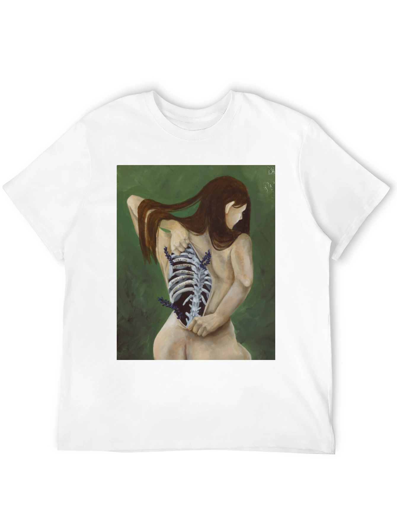 Surreal Ribcage Graphic Tee - Unique Art Shirt