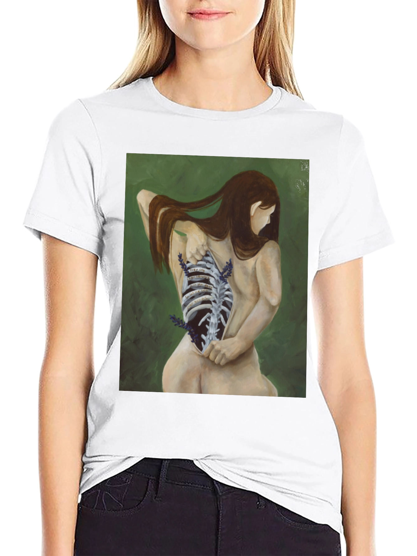 Surreal Ribcage Graphic Tee - Unique Art Shirt