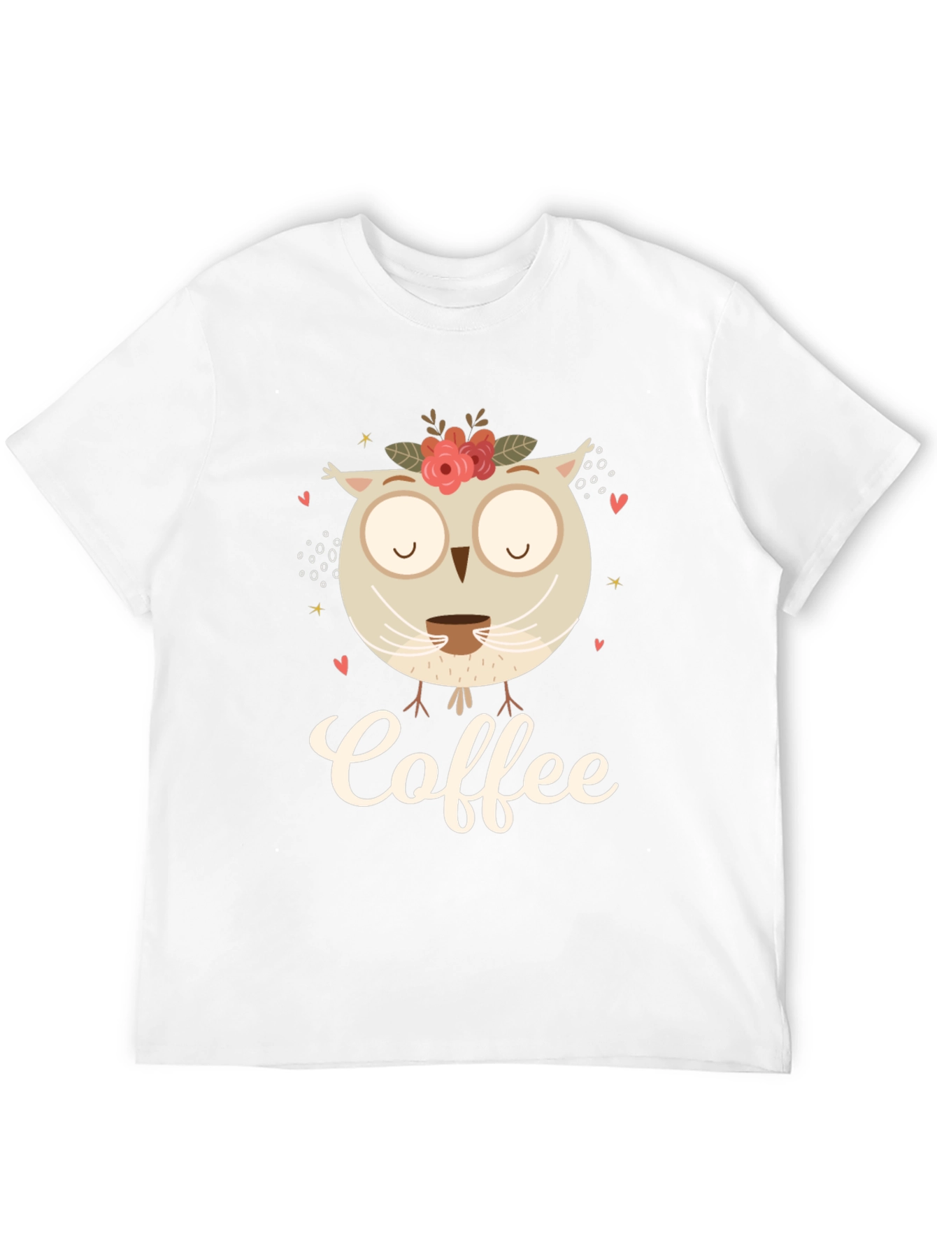 Coffee Owl Graphic Tee - Black