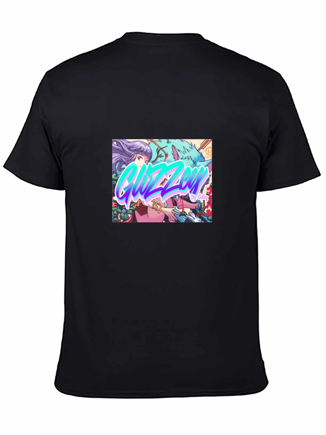 Guzzen Anime Art Black T-Shirt
