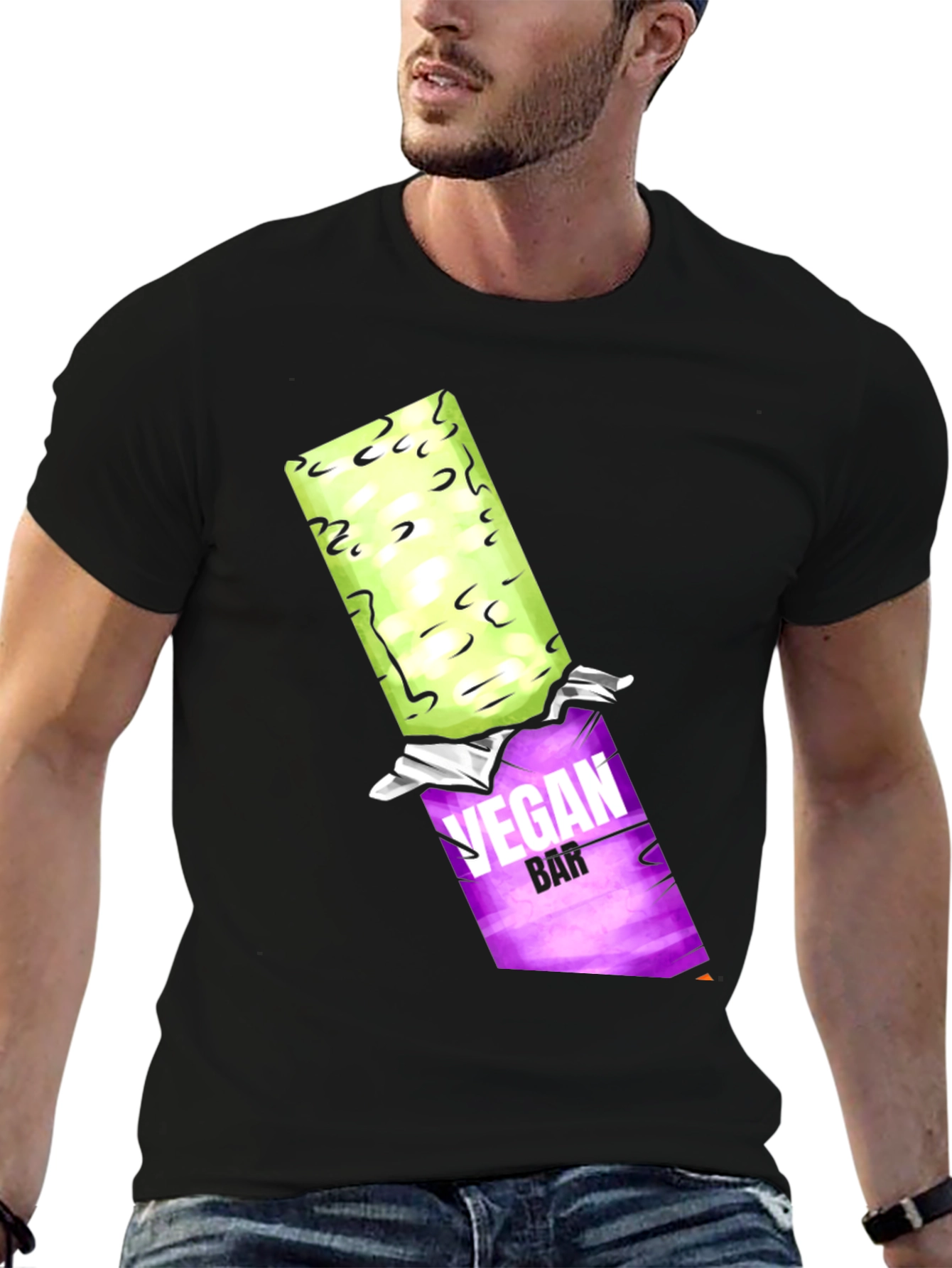 Vegan Bar Graphic Tee - Casual Style