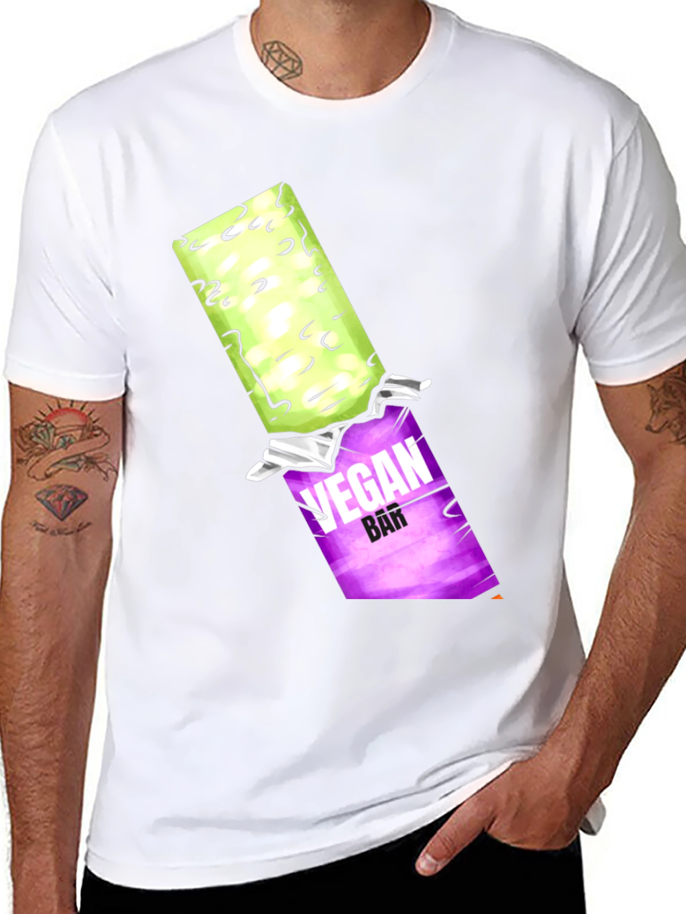 Vegan Bar Graphic Tee - Casual Style