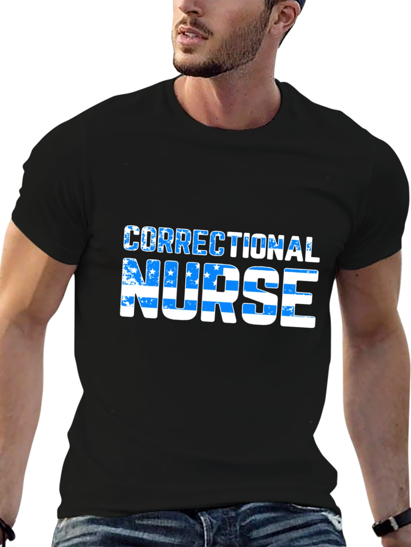 Correctional Nurse Graphic Tee - Black