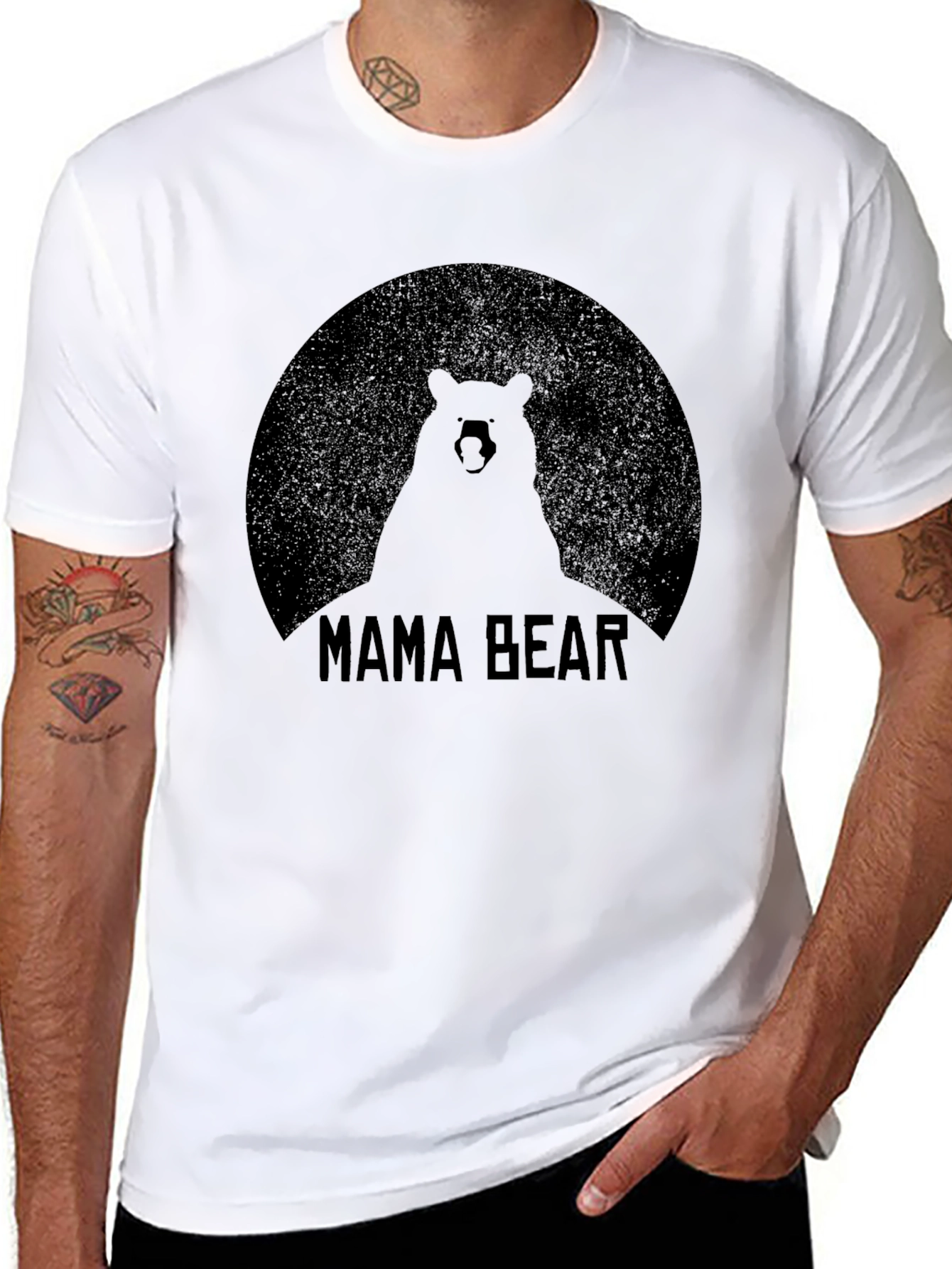 Mama Bear Graphic Tee - Black Classic Fit
