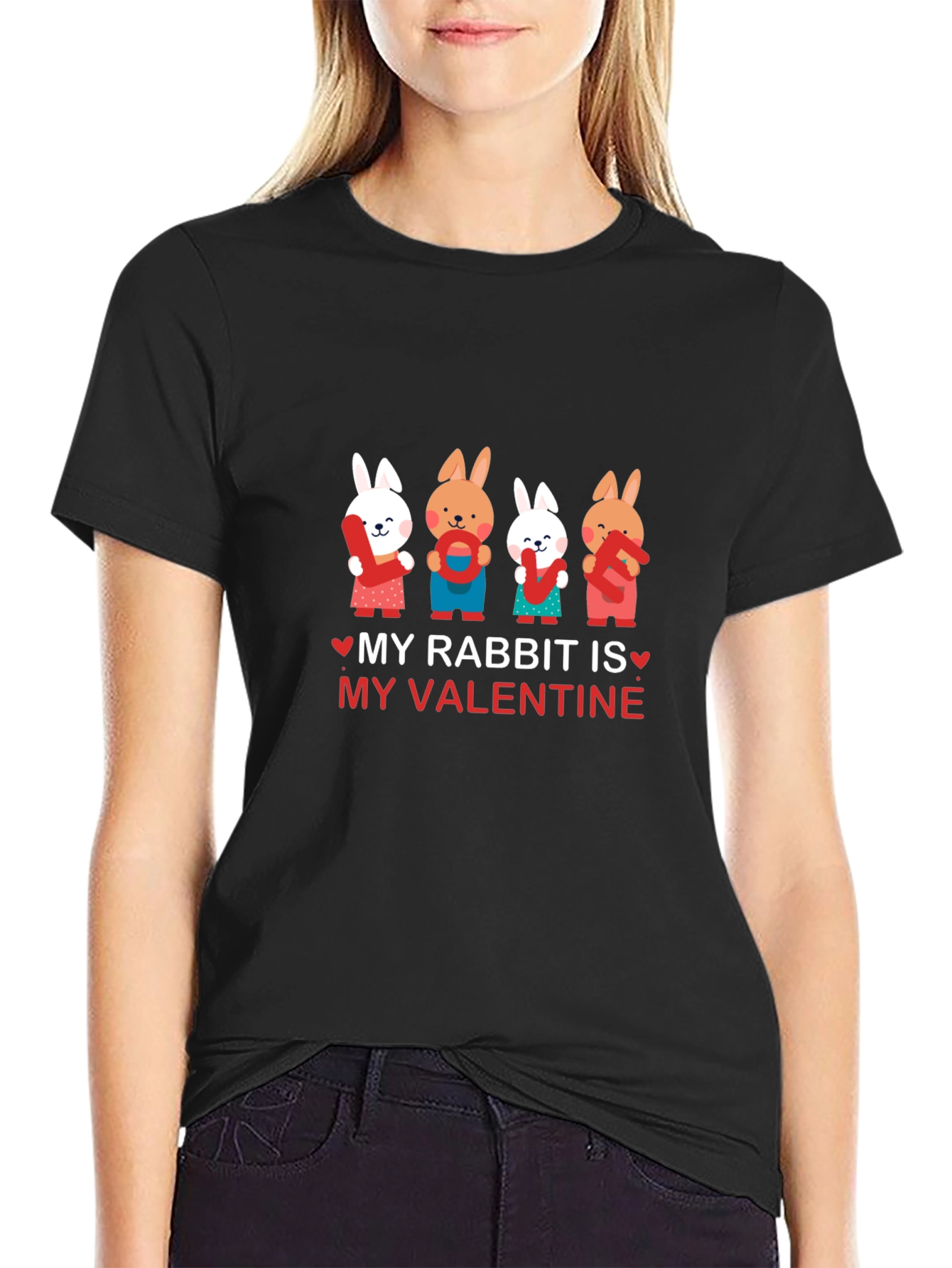 My Rabbit is My Valentine Graphic Tee