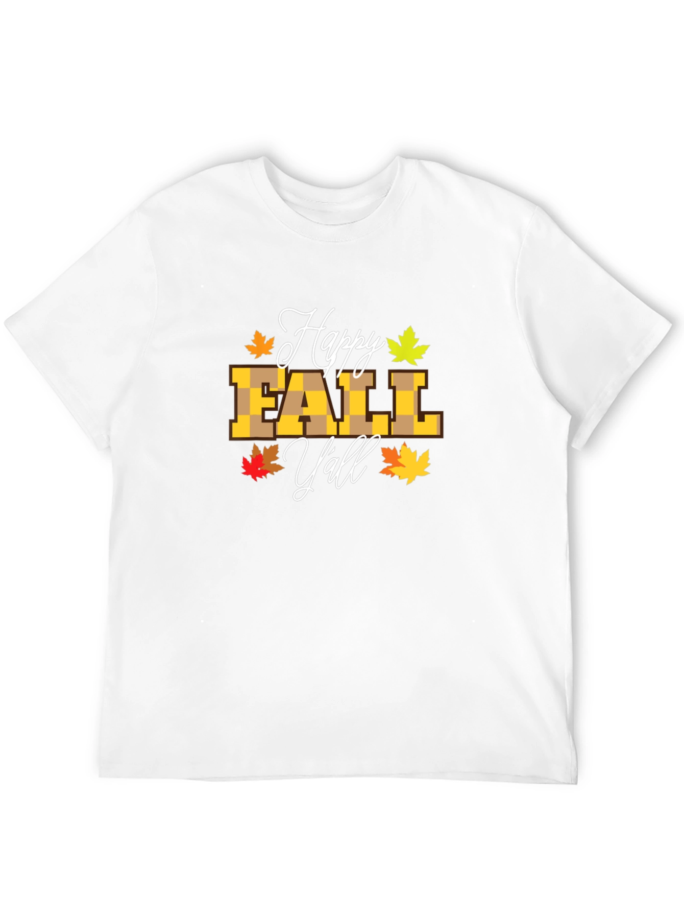 Happy Fall Yall Black T-Shirt