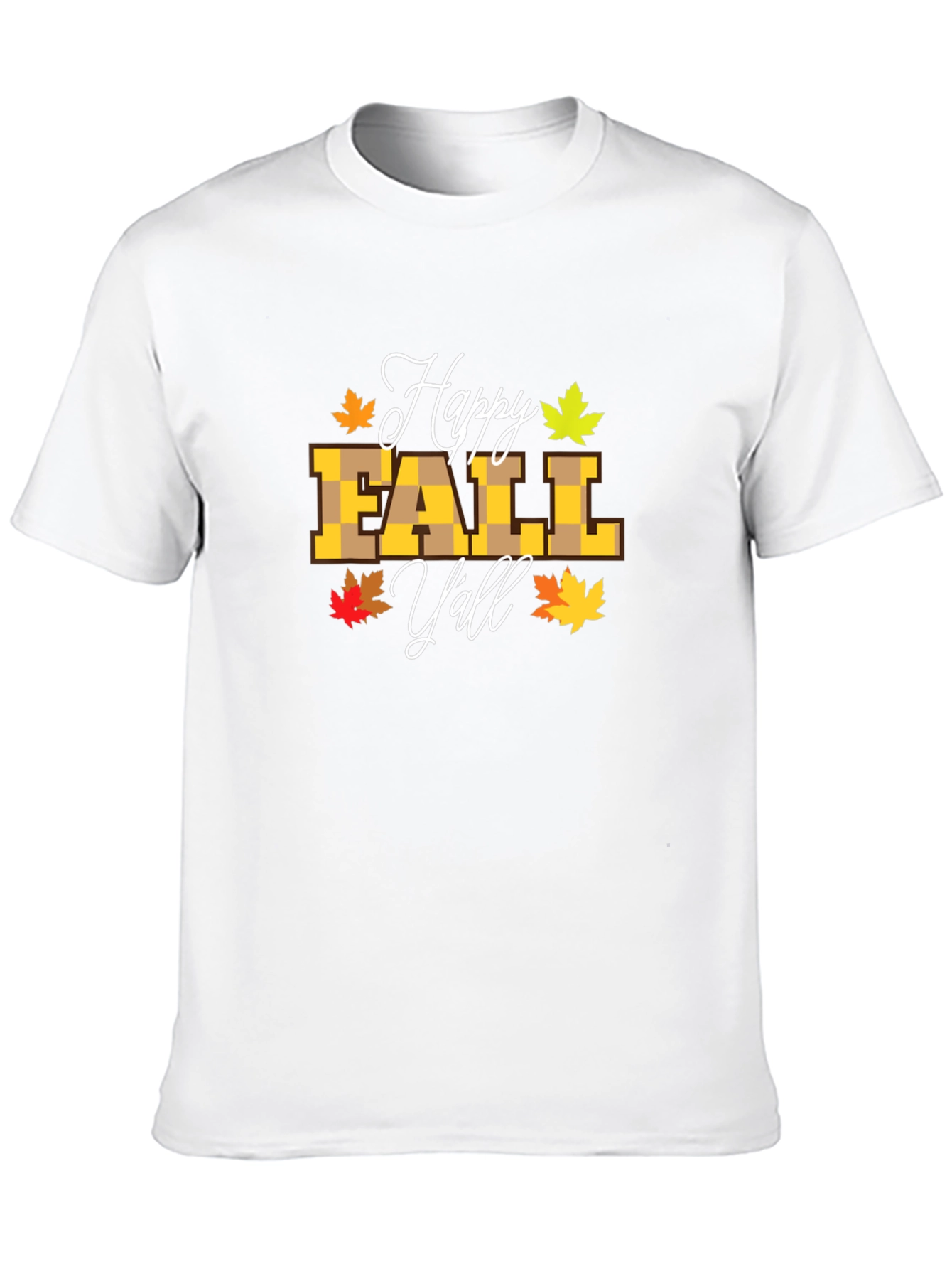 Happy Fall Yall Black T-Shirt