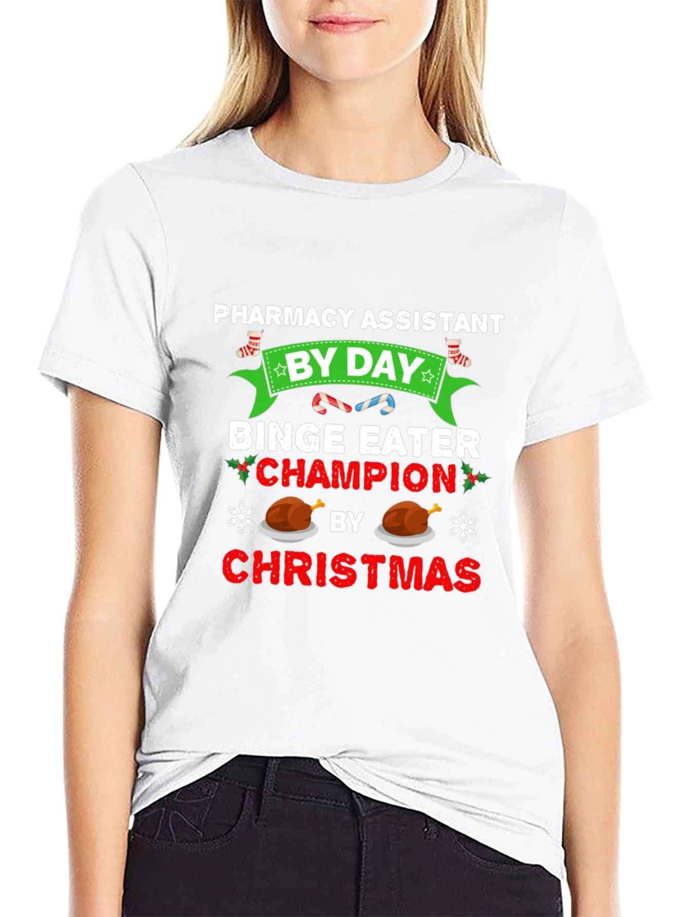 Pharmacy Assistant Christmas Binge Eater T-Shirt