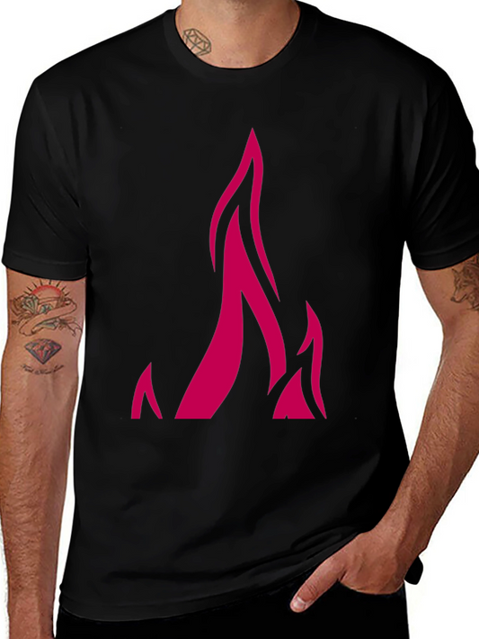 Flame Graphic Black Tee