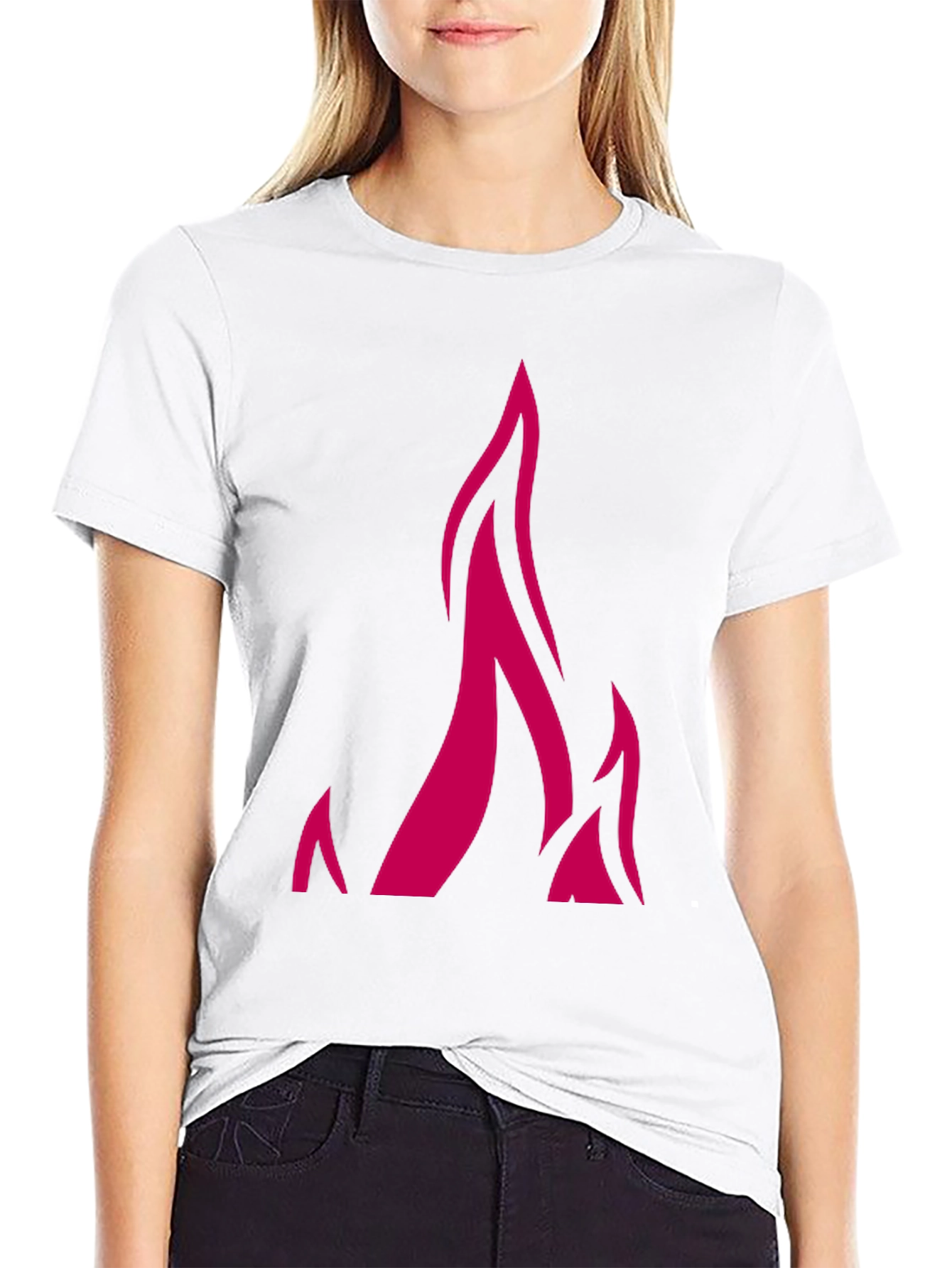 Flame Graphic Black Tee