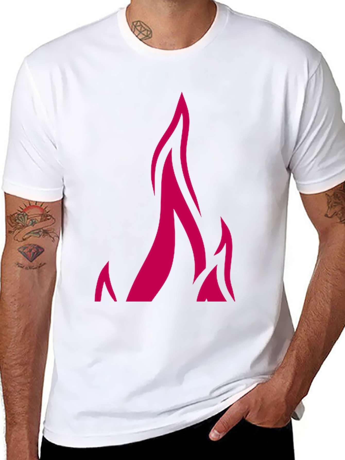 Flame Graphic Black Tee