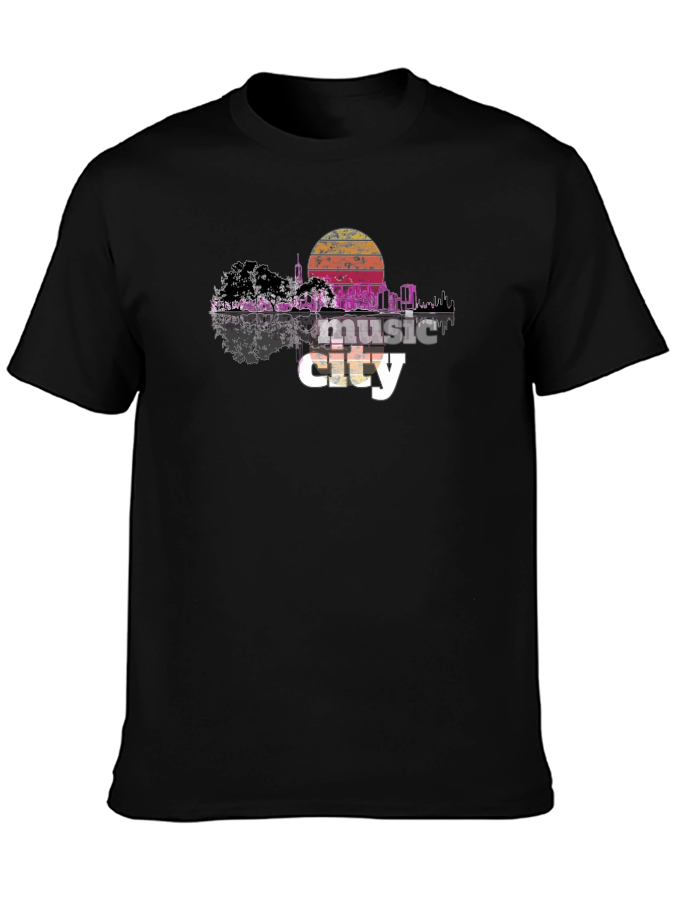 Music City Black Graphic T-Shirt