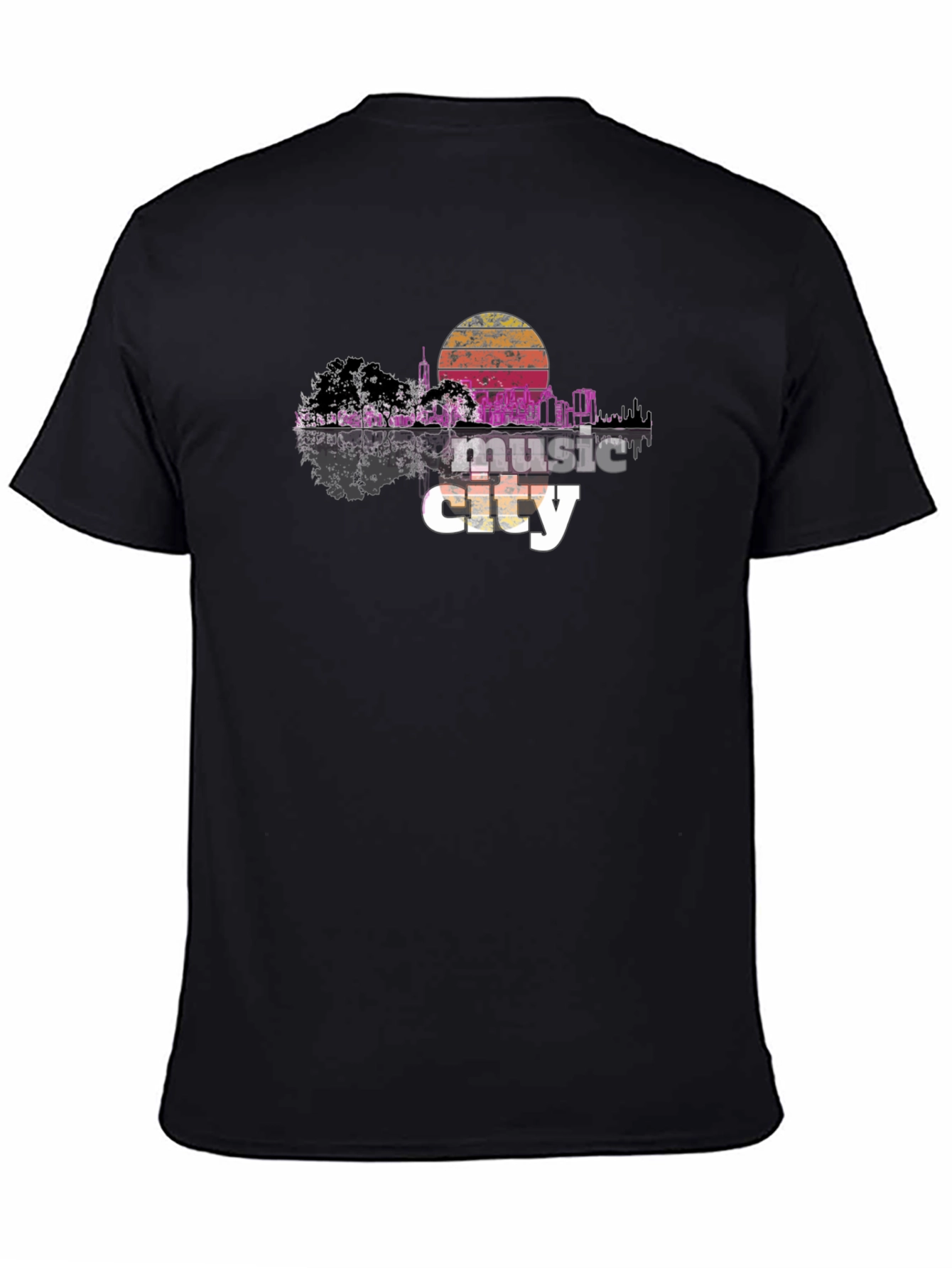 Music City Black Graphic T-Shirt