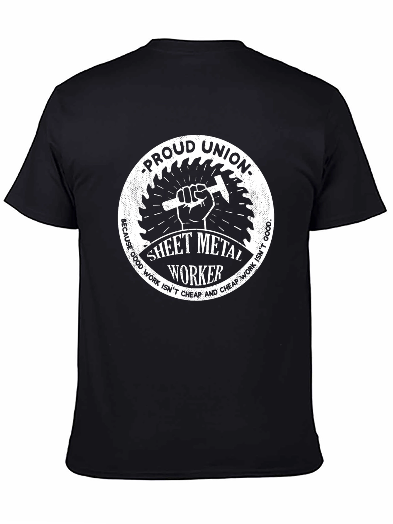 Proud Union Sheet Metal Worker Graphic T-Shirt