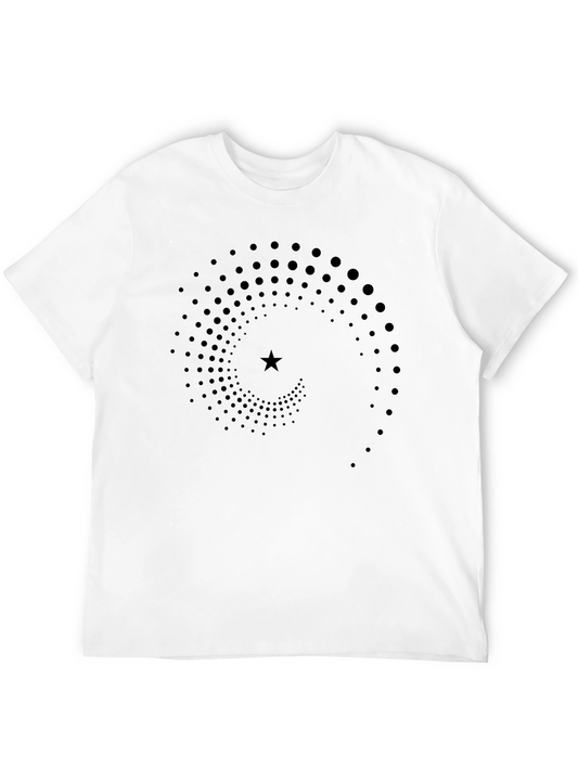 Spiral Star Graphic T-Shirt - Black