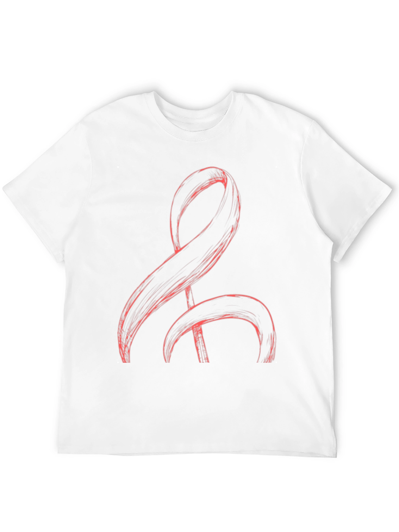 Abstract Red Graphic Tee - Mens Black T-Shirt