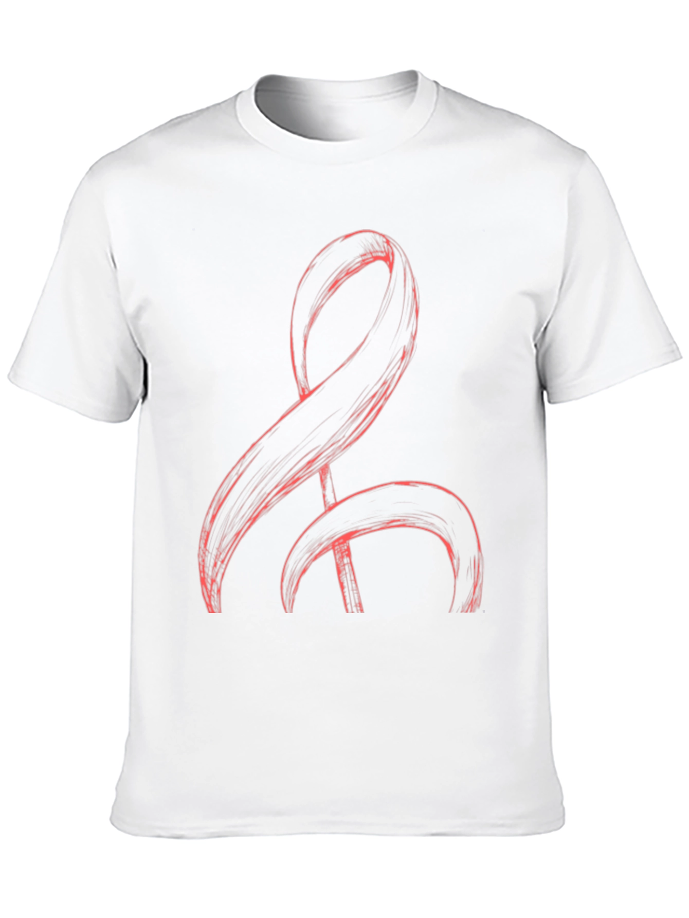 Abstract Red Graphic Tee - Mens Black T-Shirt