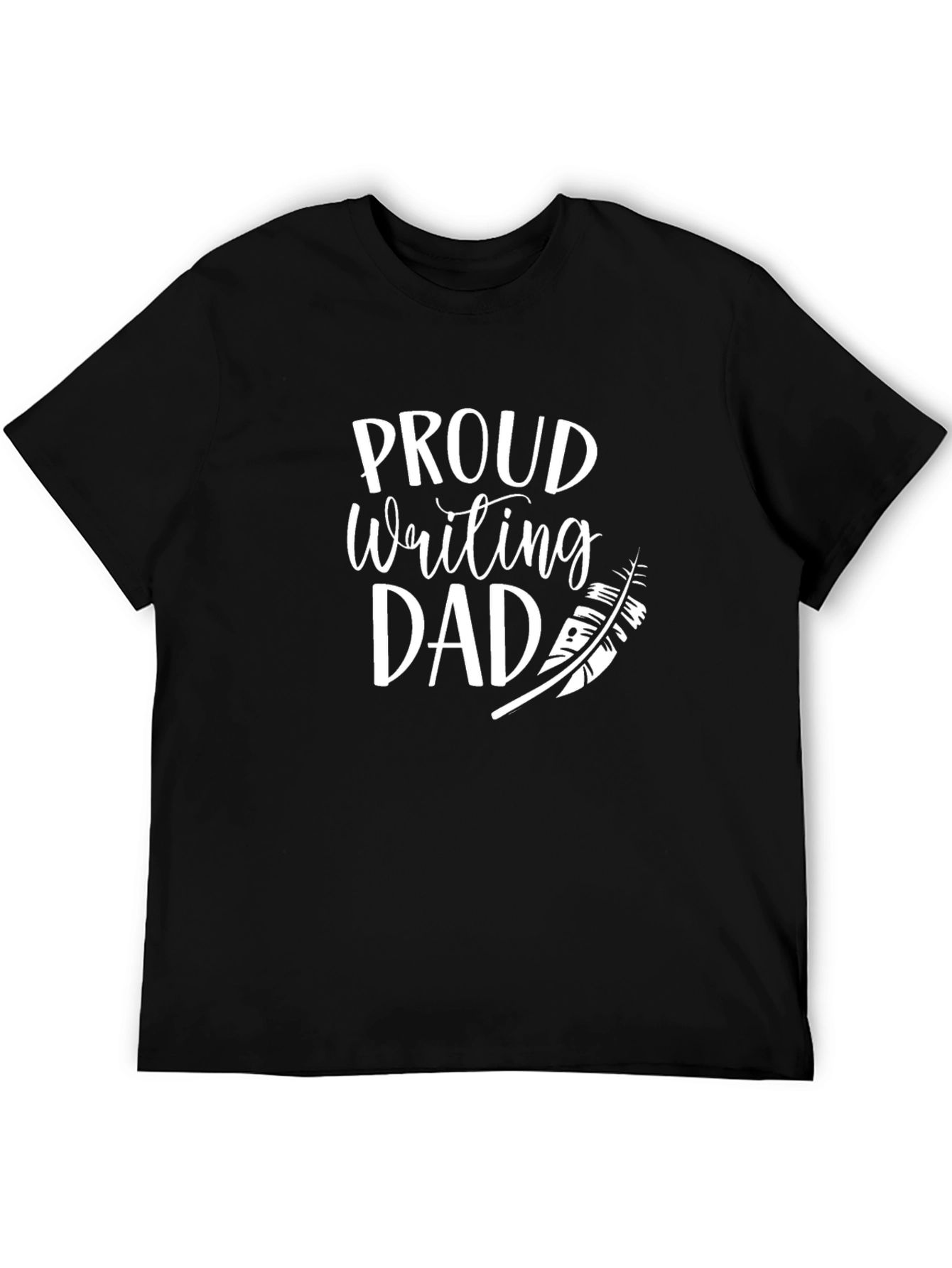 Proud Writing Dad T-Shirt - Black