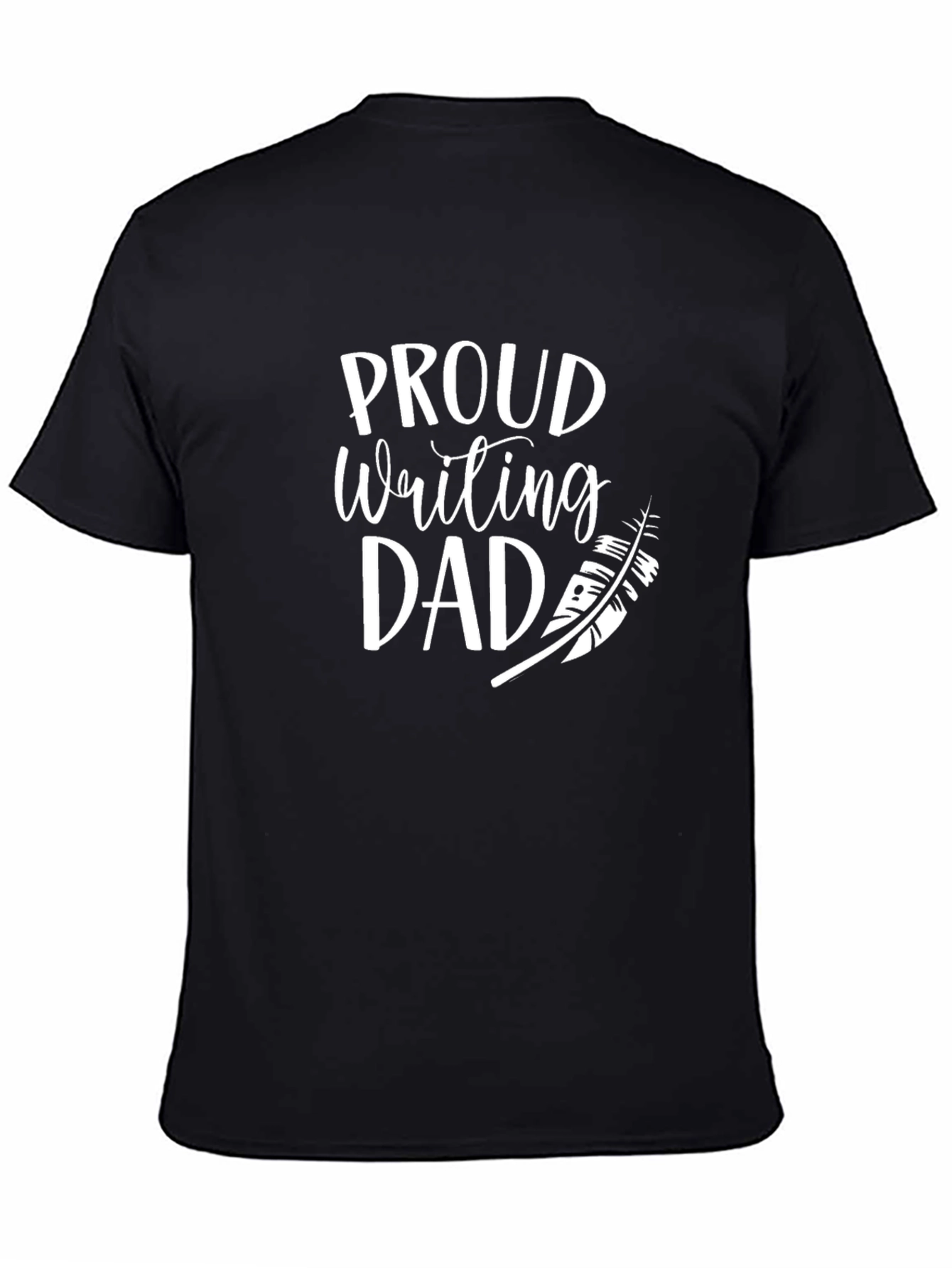 Proud Writing Dad T-Shirt - Black