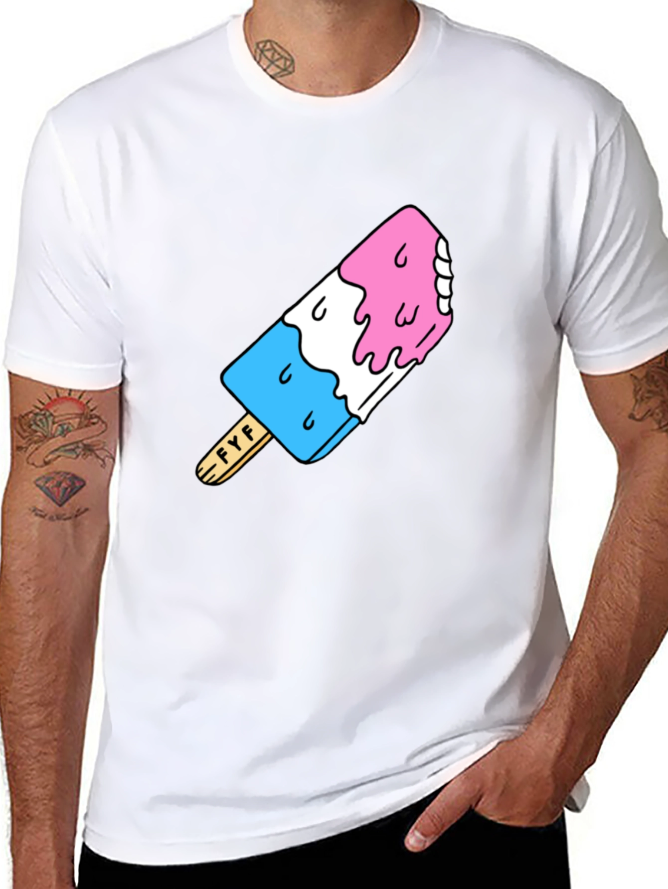 Fun Popsicle Graphic T-Shirt - Black Cotton Tee