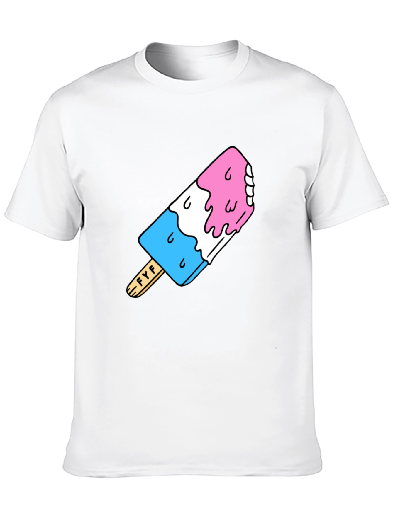 Fun Popsicle Graphic T-Shirt - Black Cotton Tee