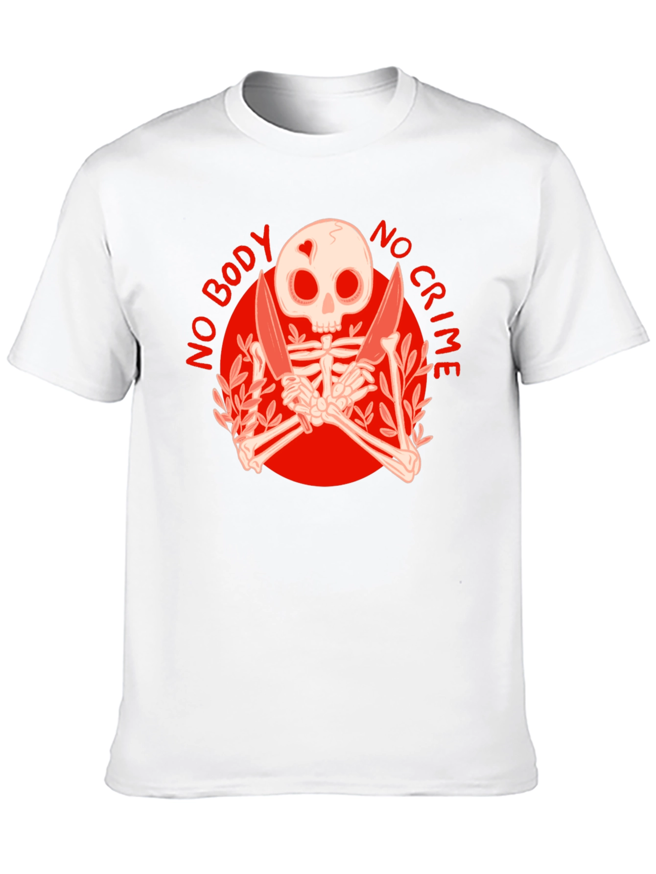 No Body No Crime Skeleton Graphic Tee