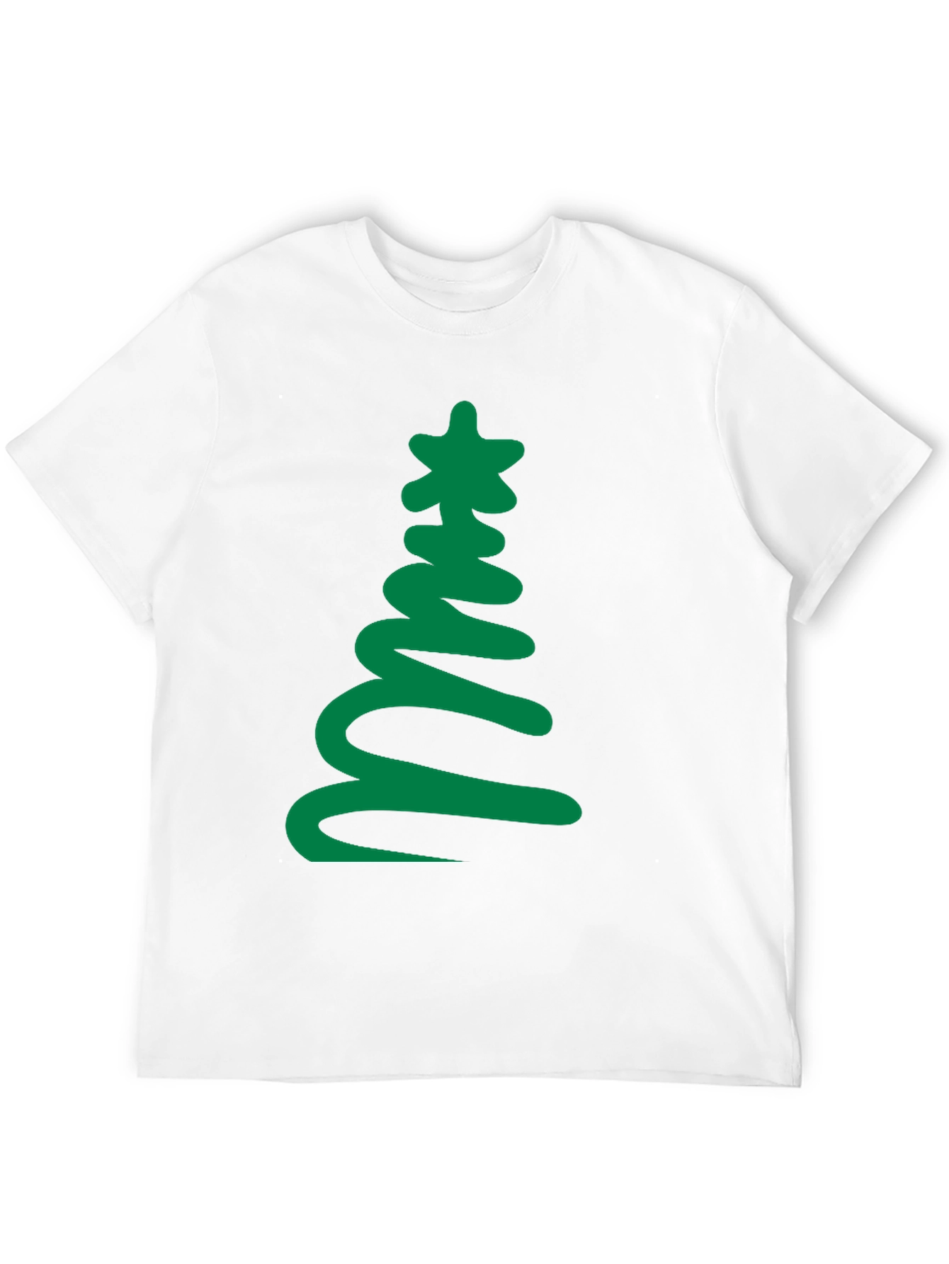 Festive Tree Graphic Tee - Black Holiday Shirt