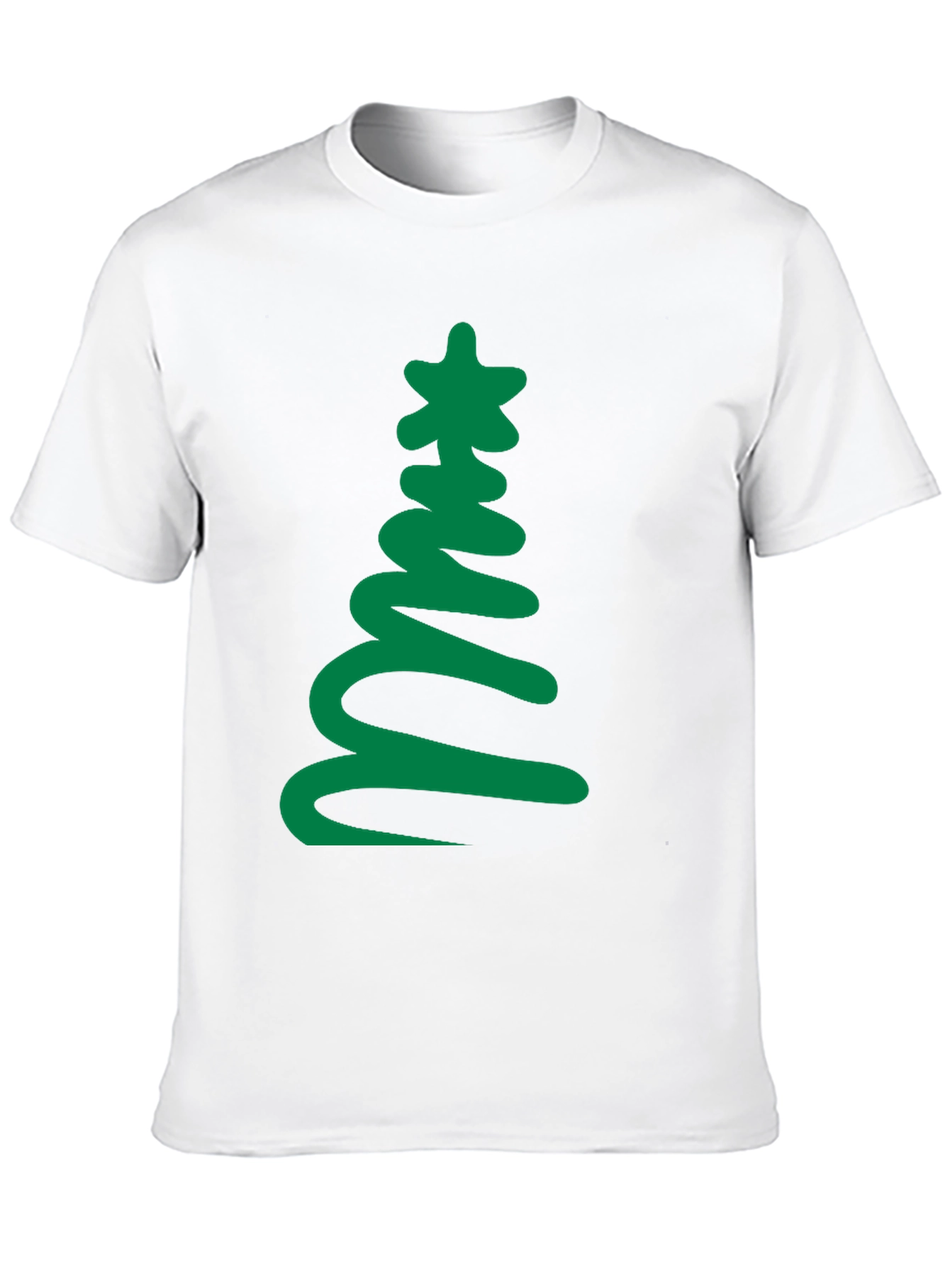 Festive Tree Graphic Tee - Black Holiday Shirt