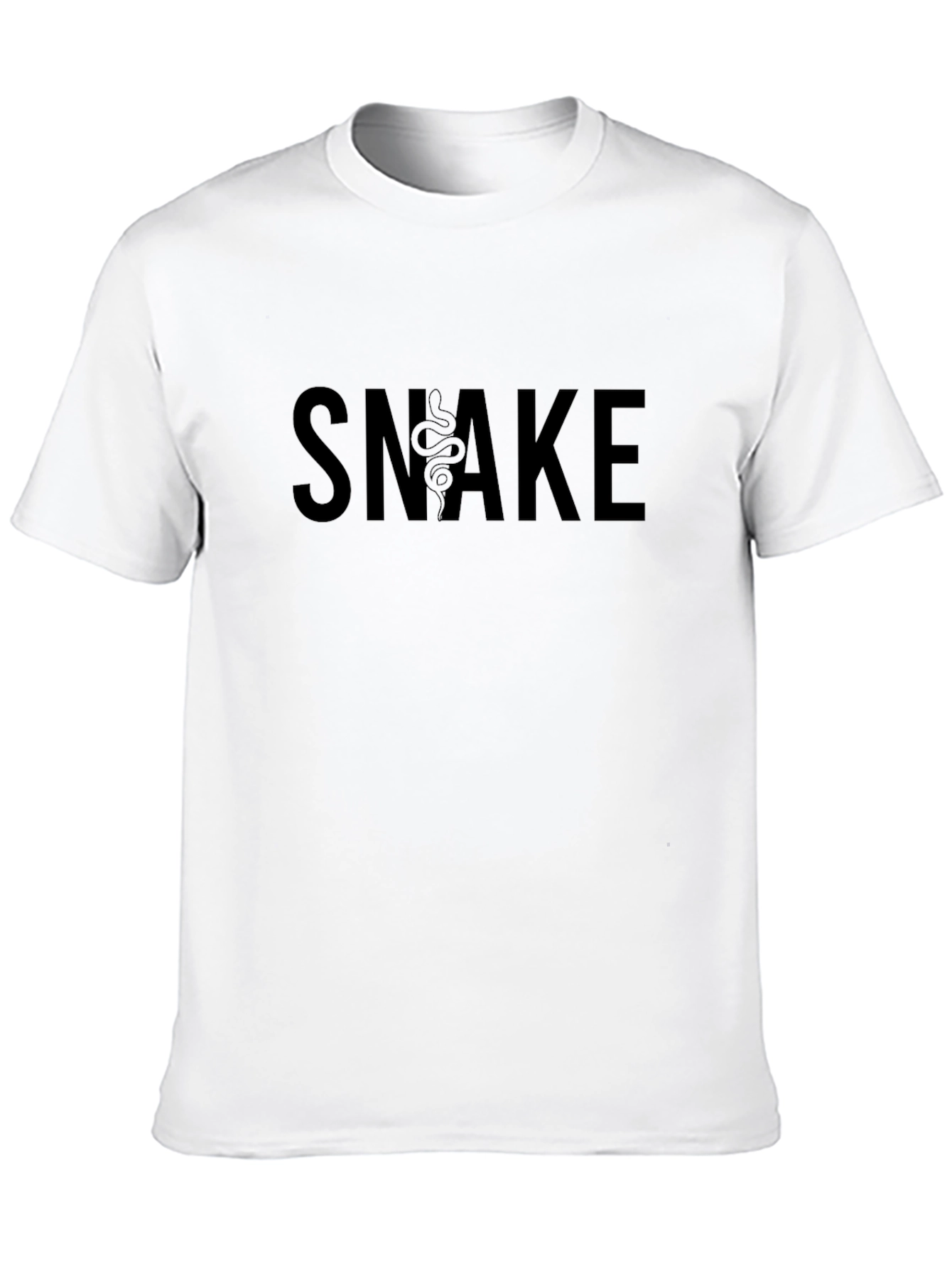 Snake Graphic Tee - Black Cotton Blend