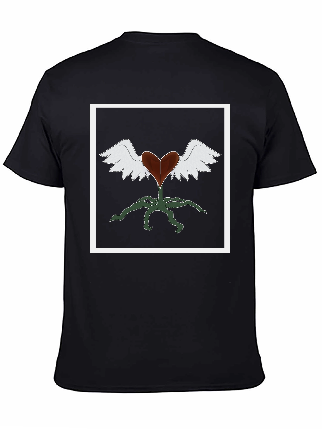 Heart with Wings Graphic Tee - Black