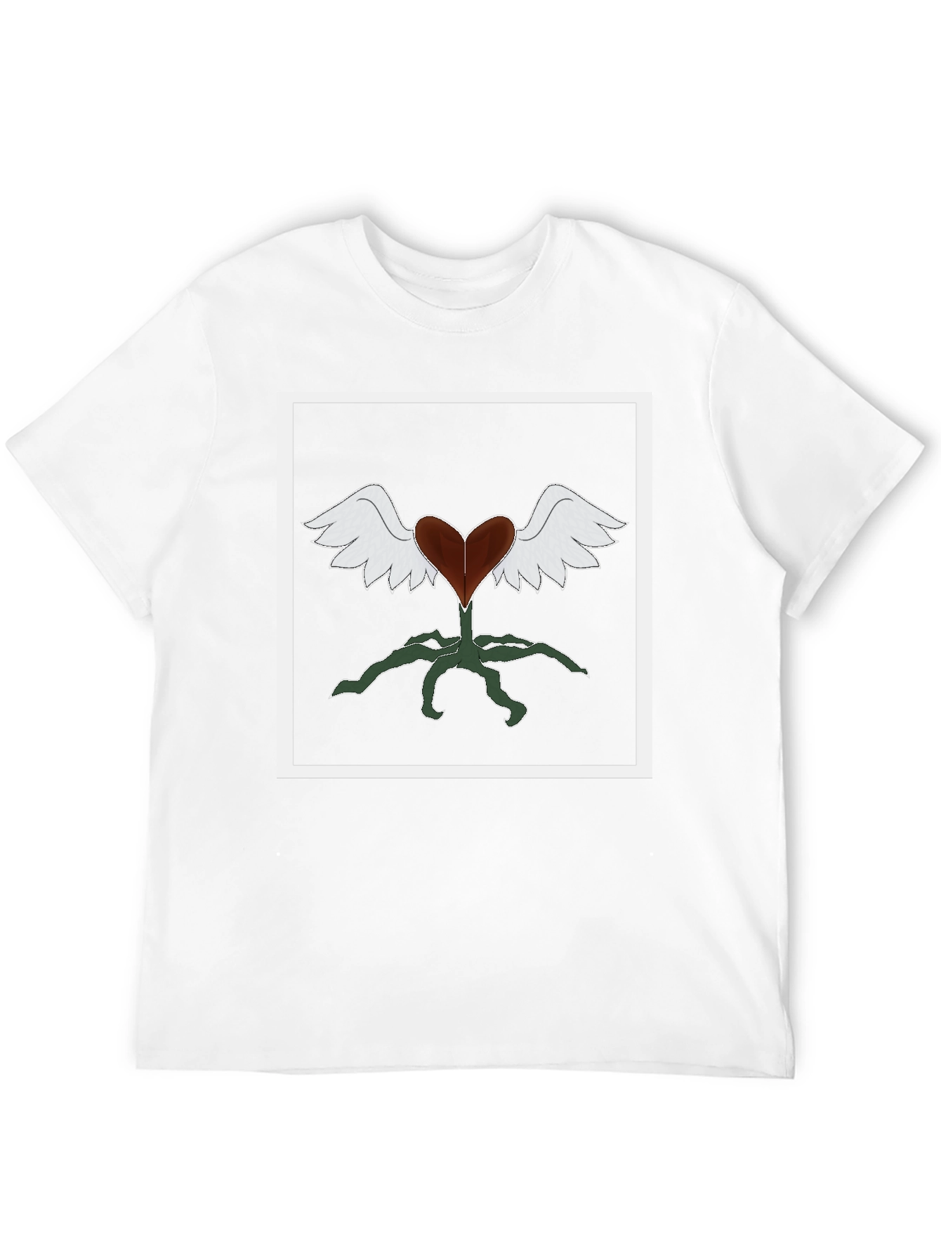 Heart with Wings Graphic Tee - Black