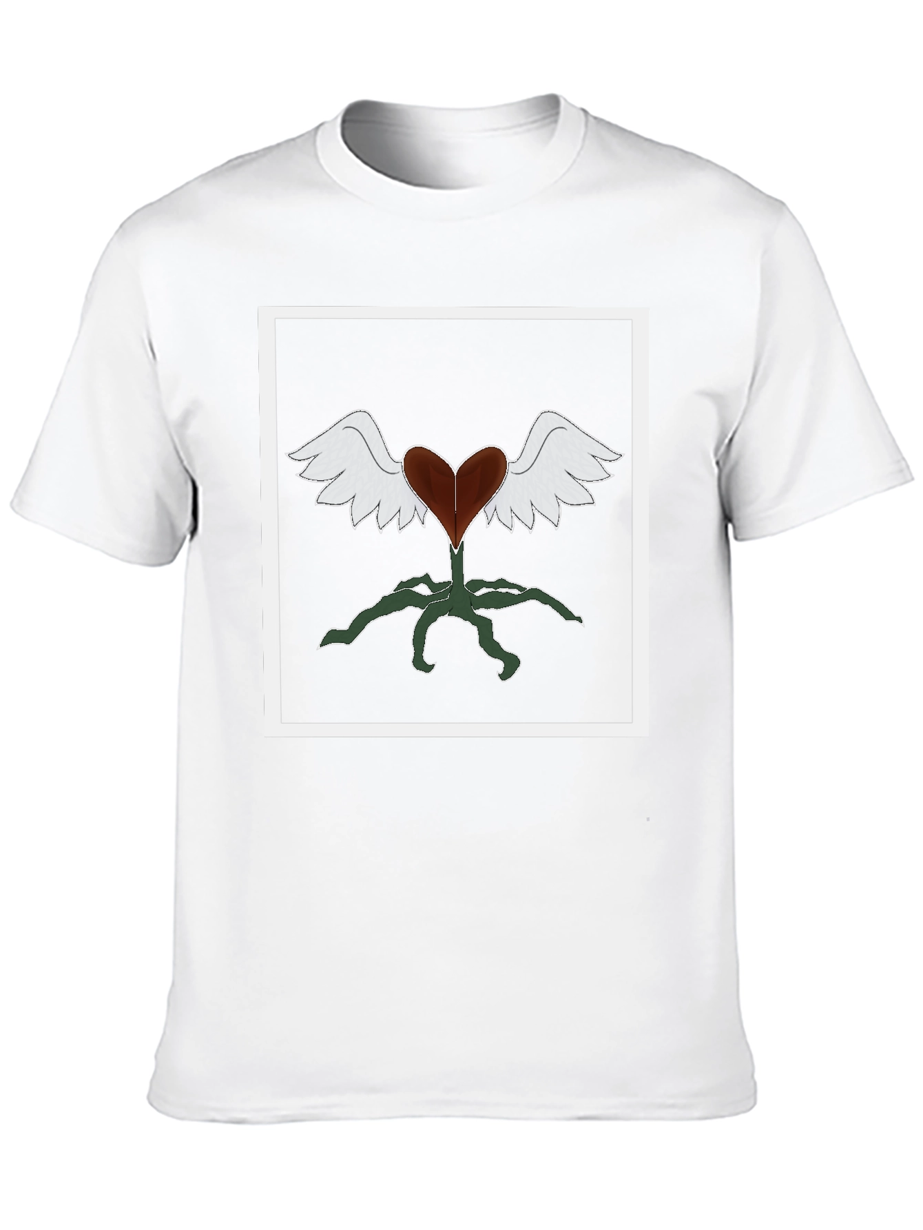Heart with Wings Graphic Tee - Black