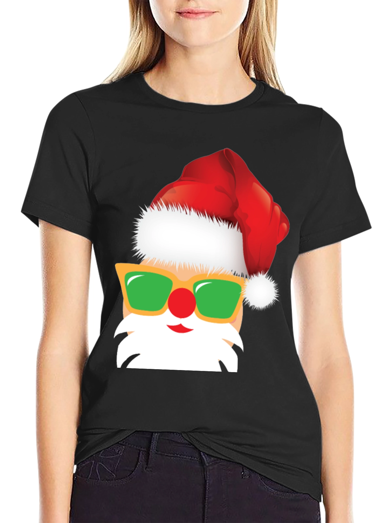 Cool Santa Graphic Tee - Holiday Fun!