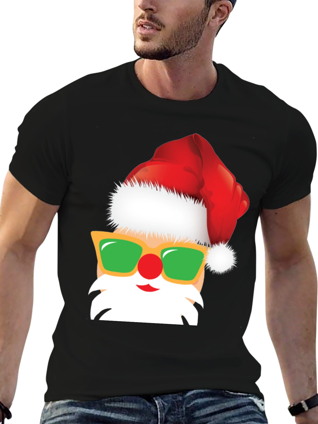 Cool Santa Graphic Tee - Holiday Fun!