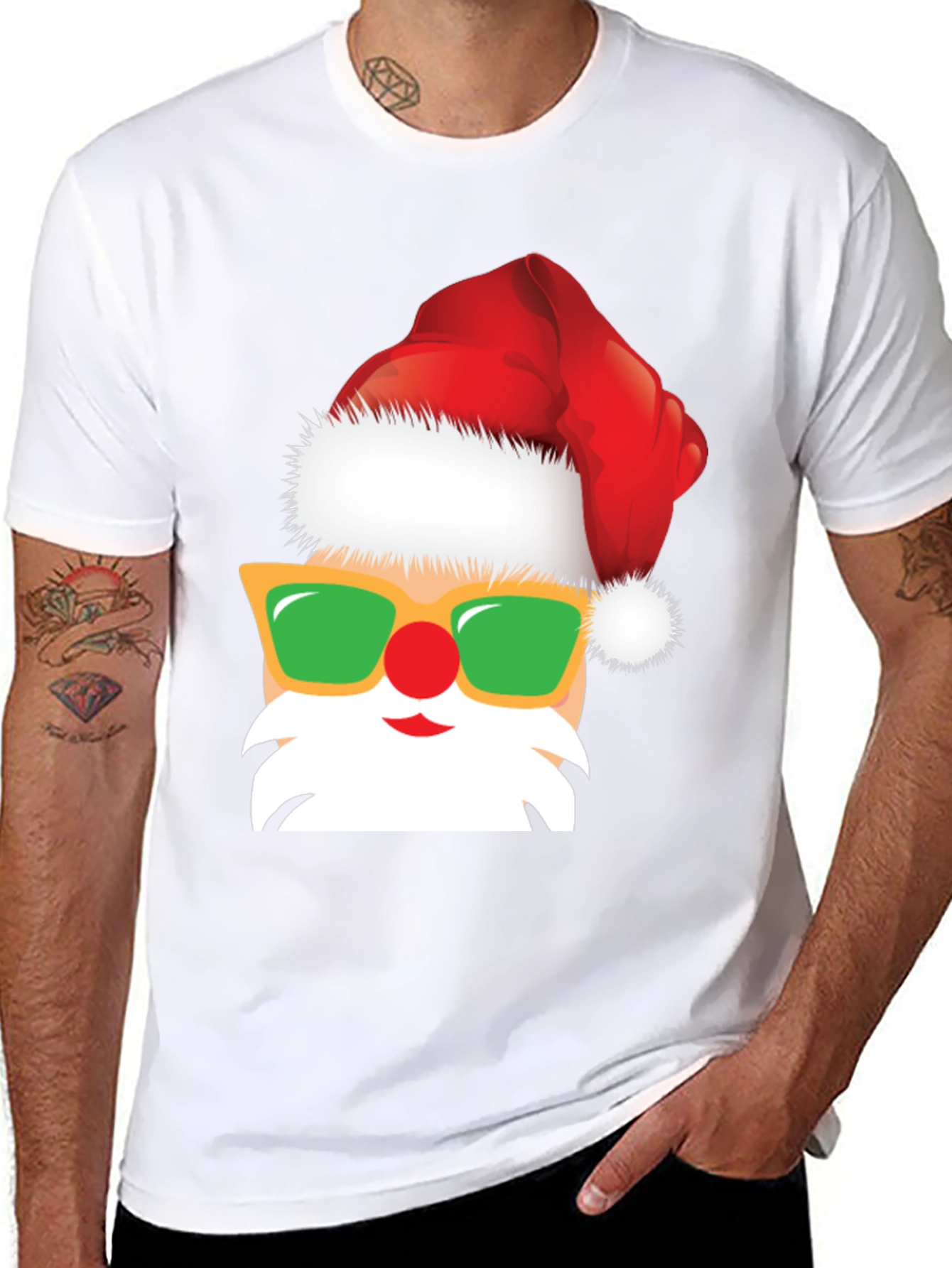 Cool Santa Graphic Tee - Holiday Fun!