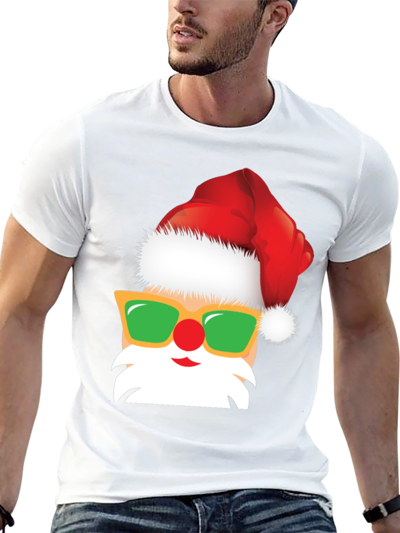 Cool Santa Graphic Tee - Holiday Fun!