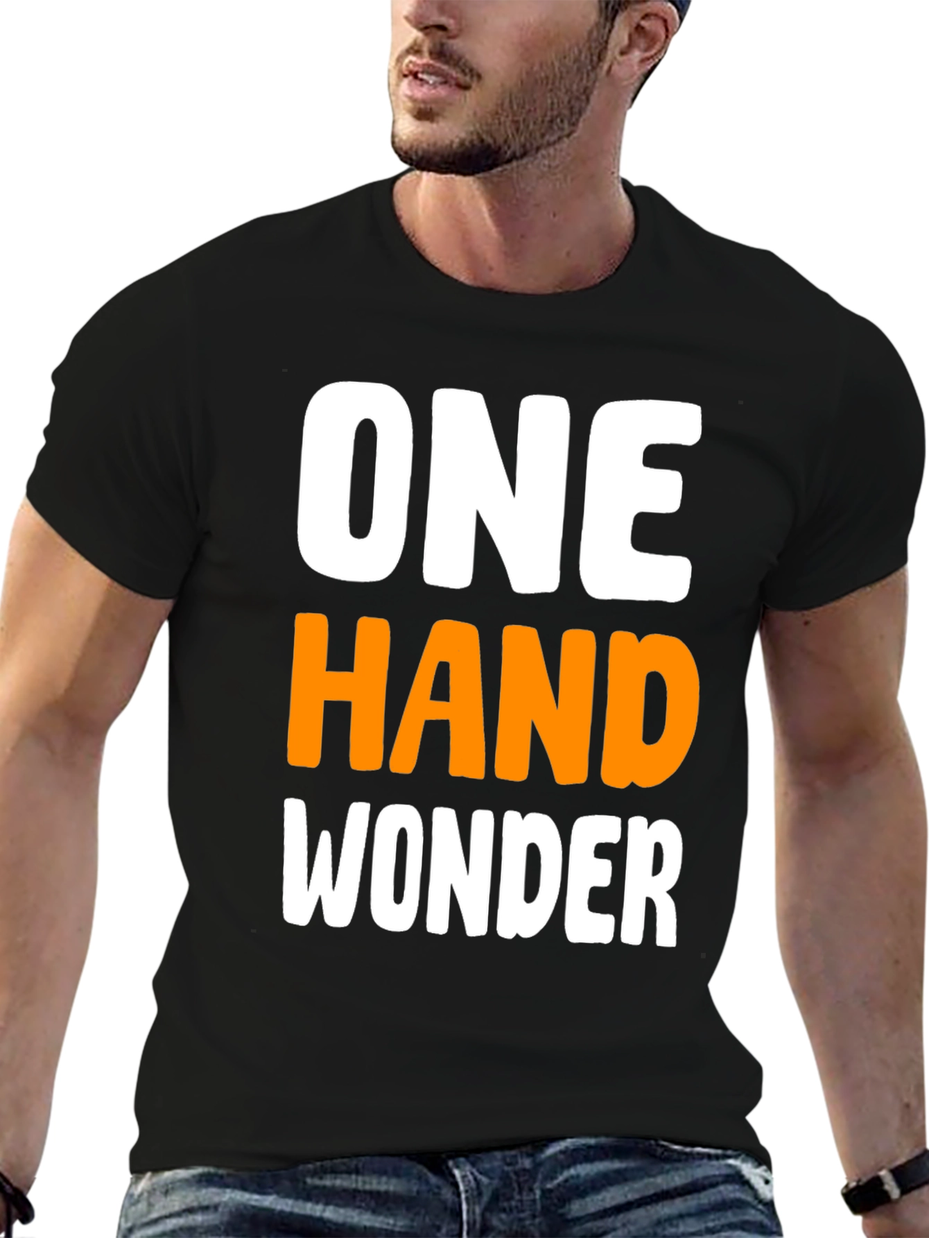 One Hand Wonder Graphic T-Shirt - Black